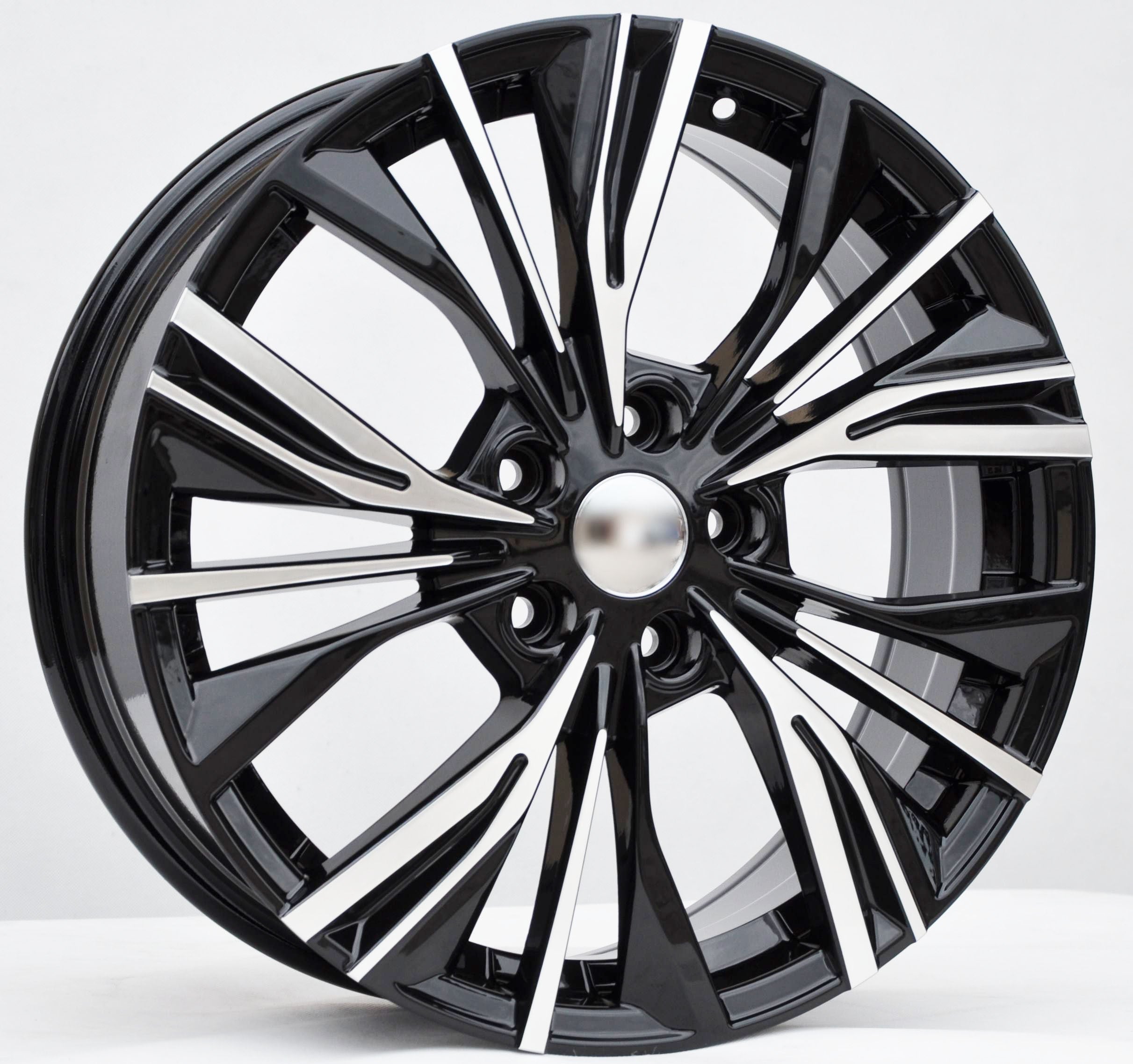 PDW 224/1550 Alufælge 17" 5x114.3 ET35 – Poleret/sort (sæt á 4)