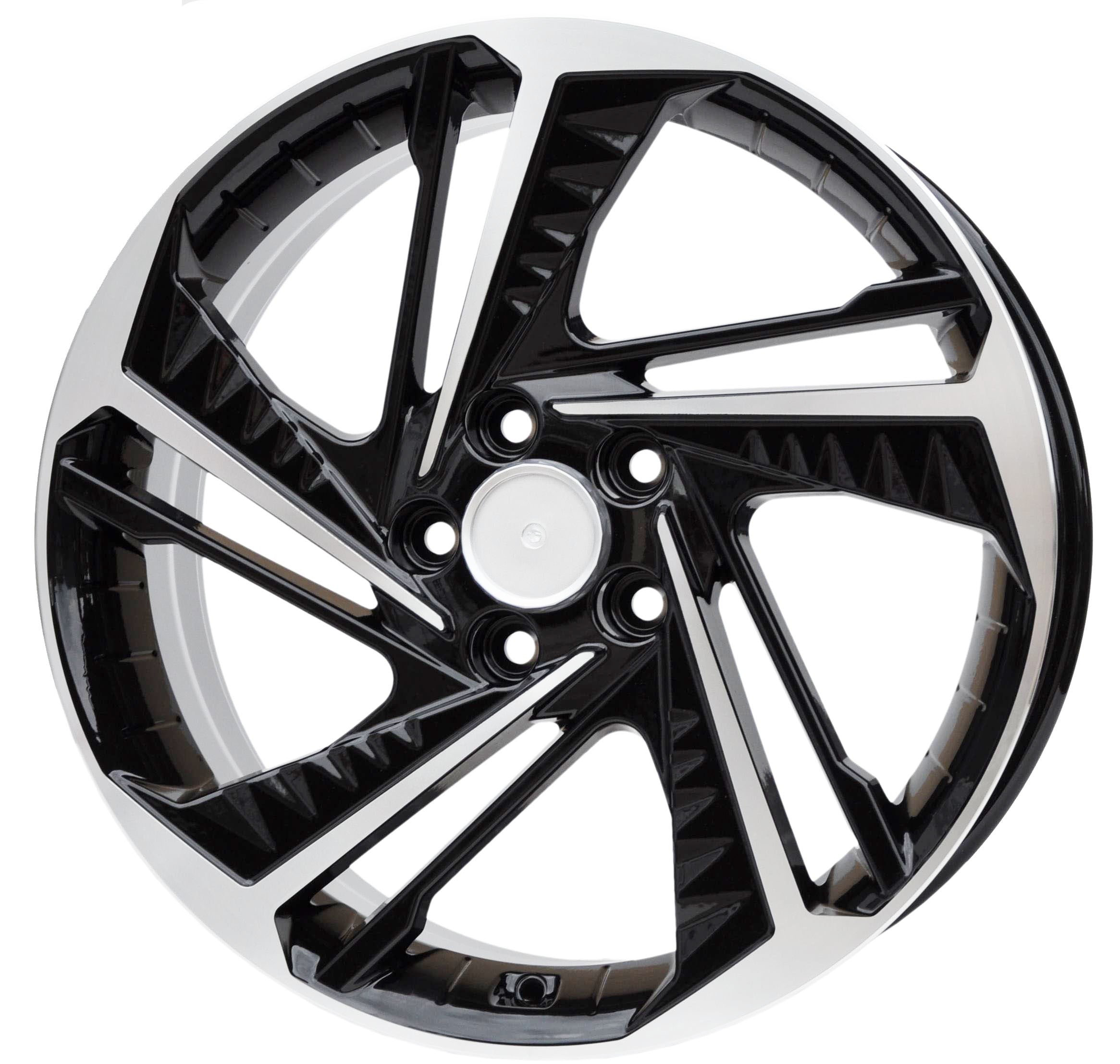 PDW 5895 Alufælge 17" 5x114.3 ET49 – Poleret/sort (sæt á 4)