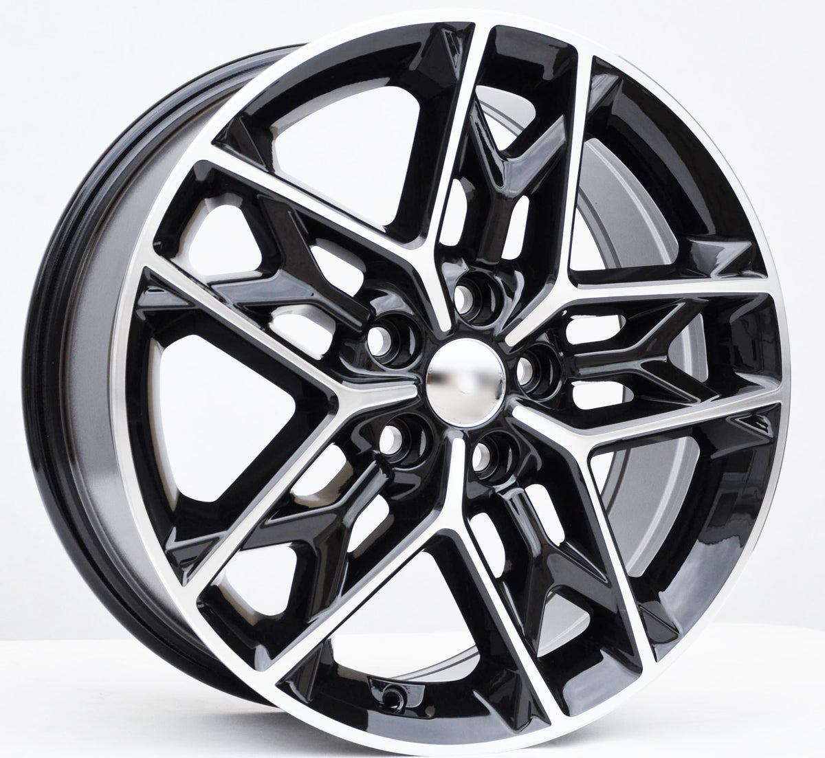 PDW B5567 Alufælge 18" 5x114.3 ET48 – Poleret/sort (sæt á 4)