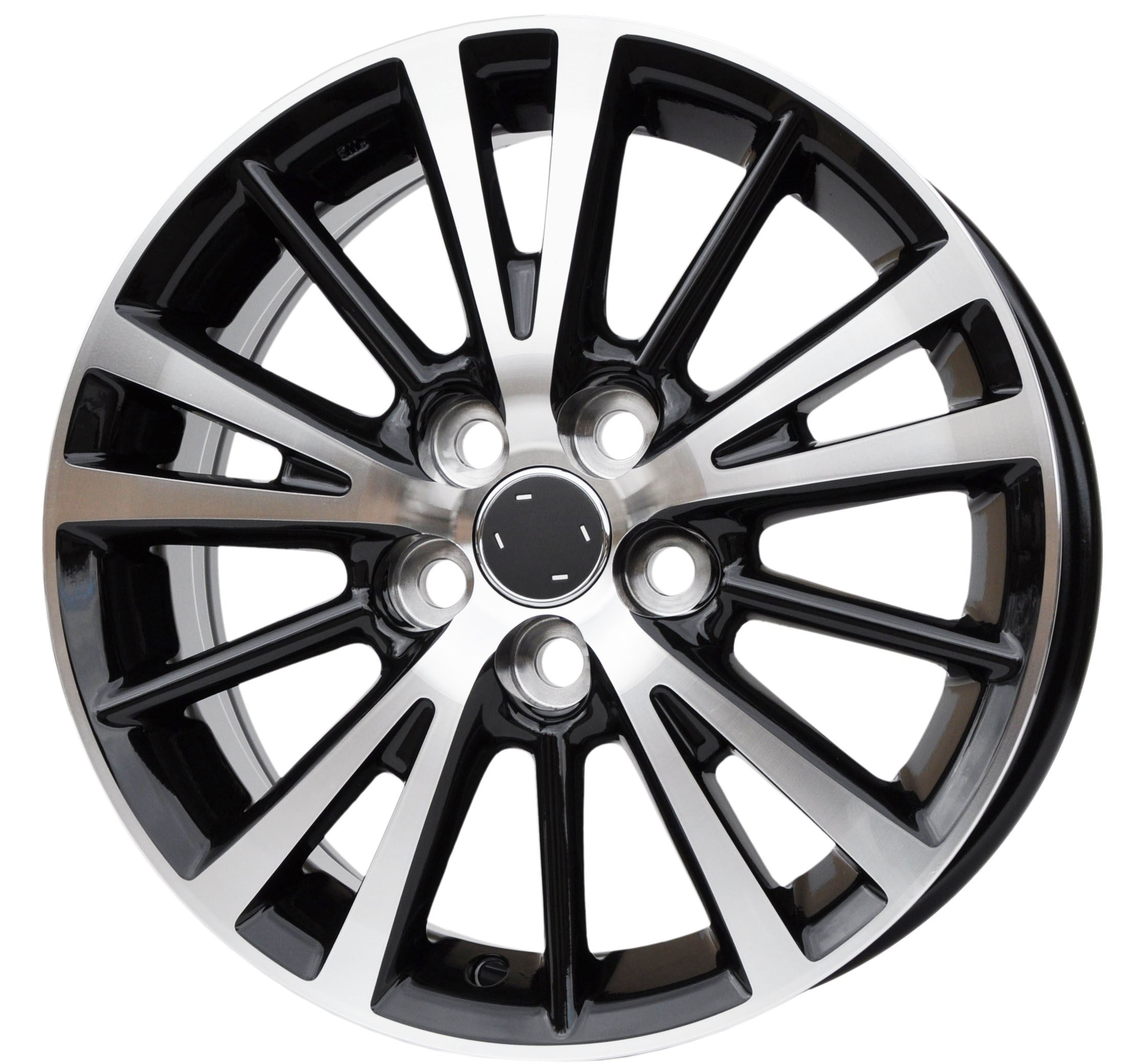 PDW 1051 Alufælge 15" 5x100 ET39 – Poleret/sort (sæt á 4)