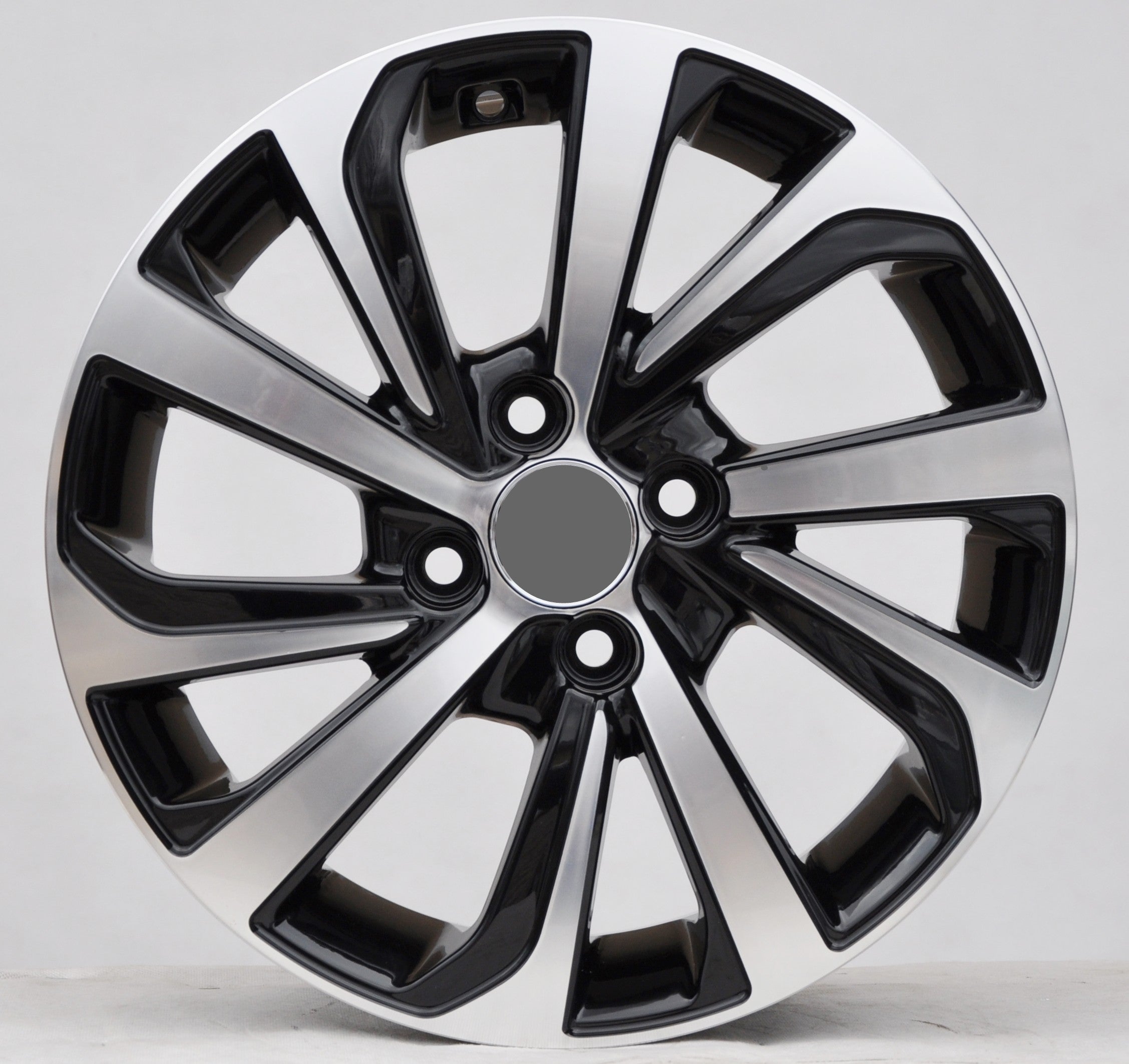 PDW 423/5429 Alufælge 14" 4x100 ET40 – Poleret/sort (sæt á 4)