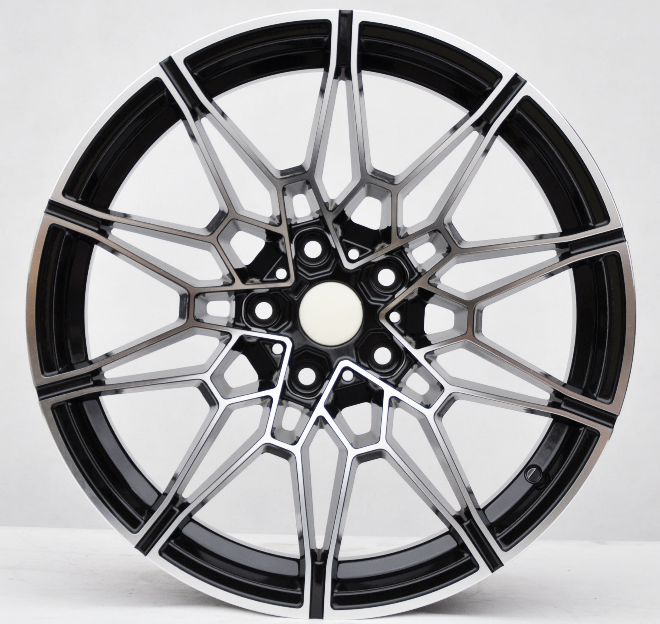PDW 1674 Alufælge 19" 5x112 ET25 – Poleret/sort (sæt á 4)