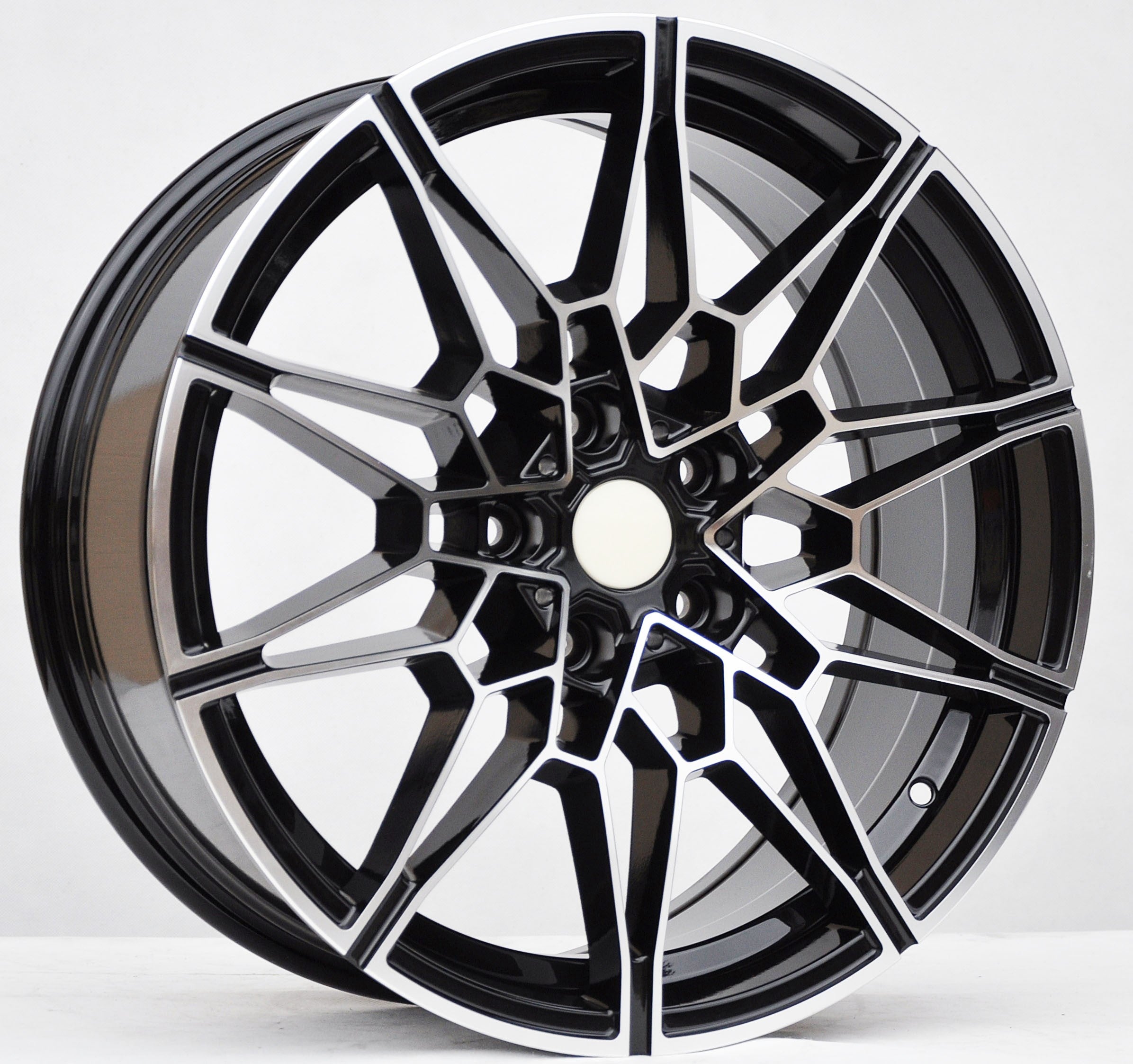 PDW 1674 Alufælge 19" 5x112 ET25 – Poleret/sort (sæt á 4)