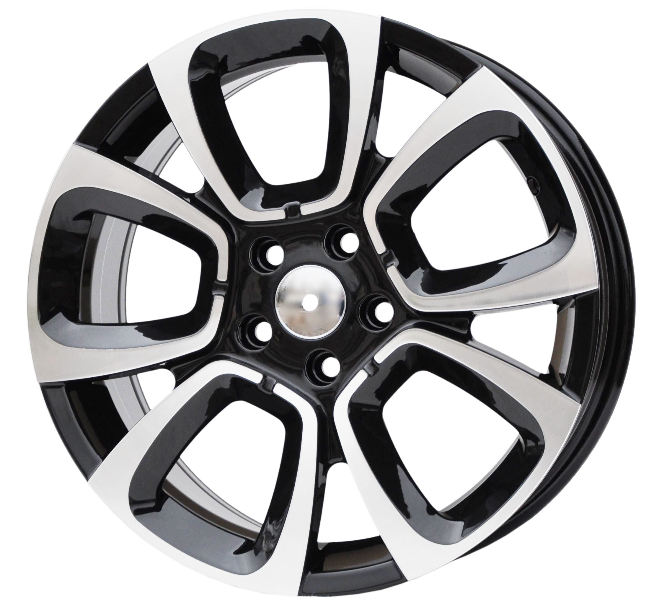 PDW 5850 Alufælge 16" 5x108 ET47 – Poleret/sort (sæt á 4)