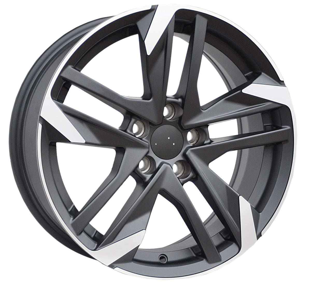 PDW 170/5788 Alufælge 16" 7J 5x108 ET44 – Poleret/sort (sæt á 4)