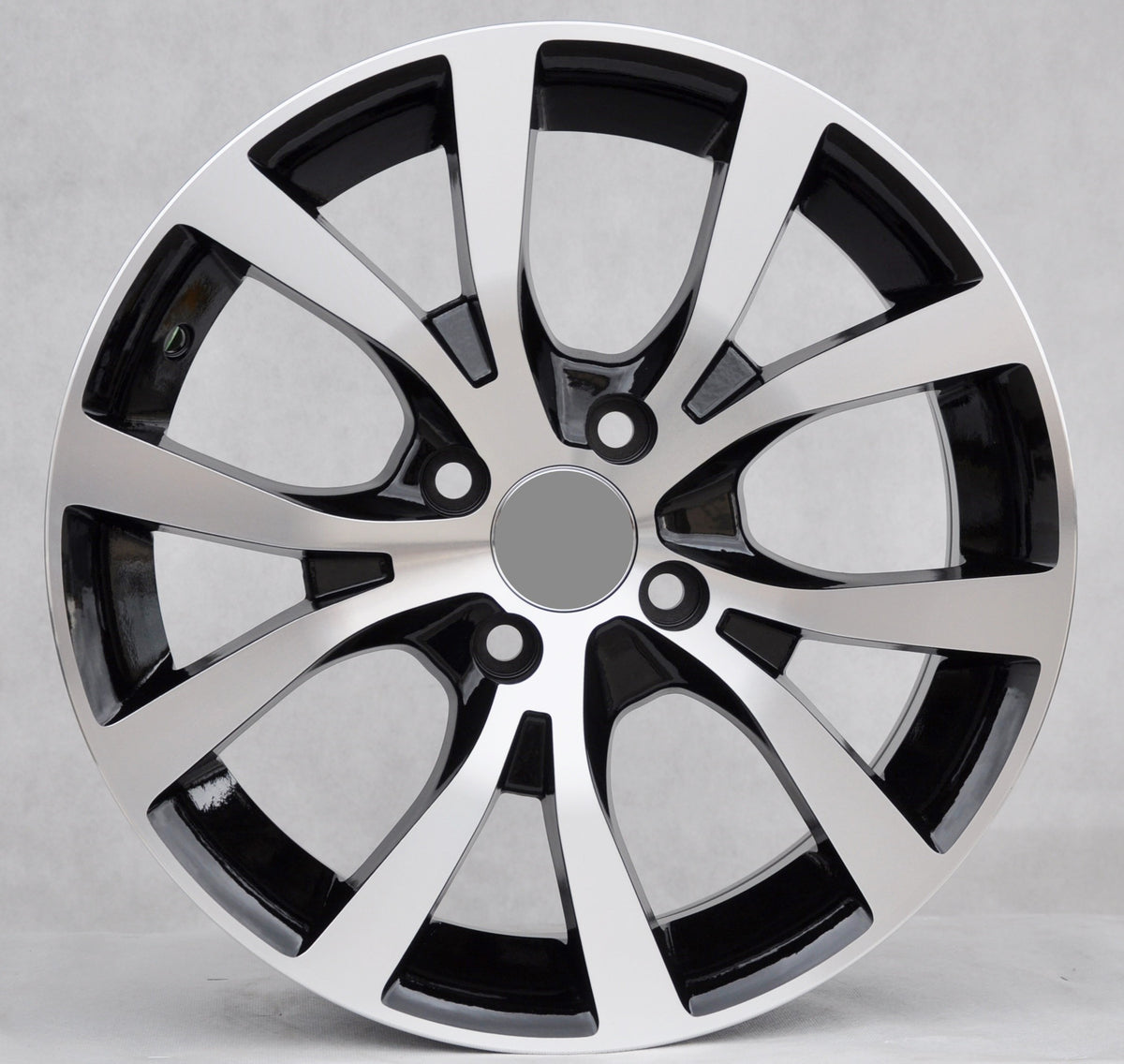PDW 715 Alufælge 15" 4x100 ET40 – Poleret/sort (sæt á 4)