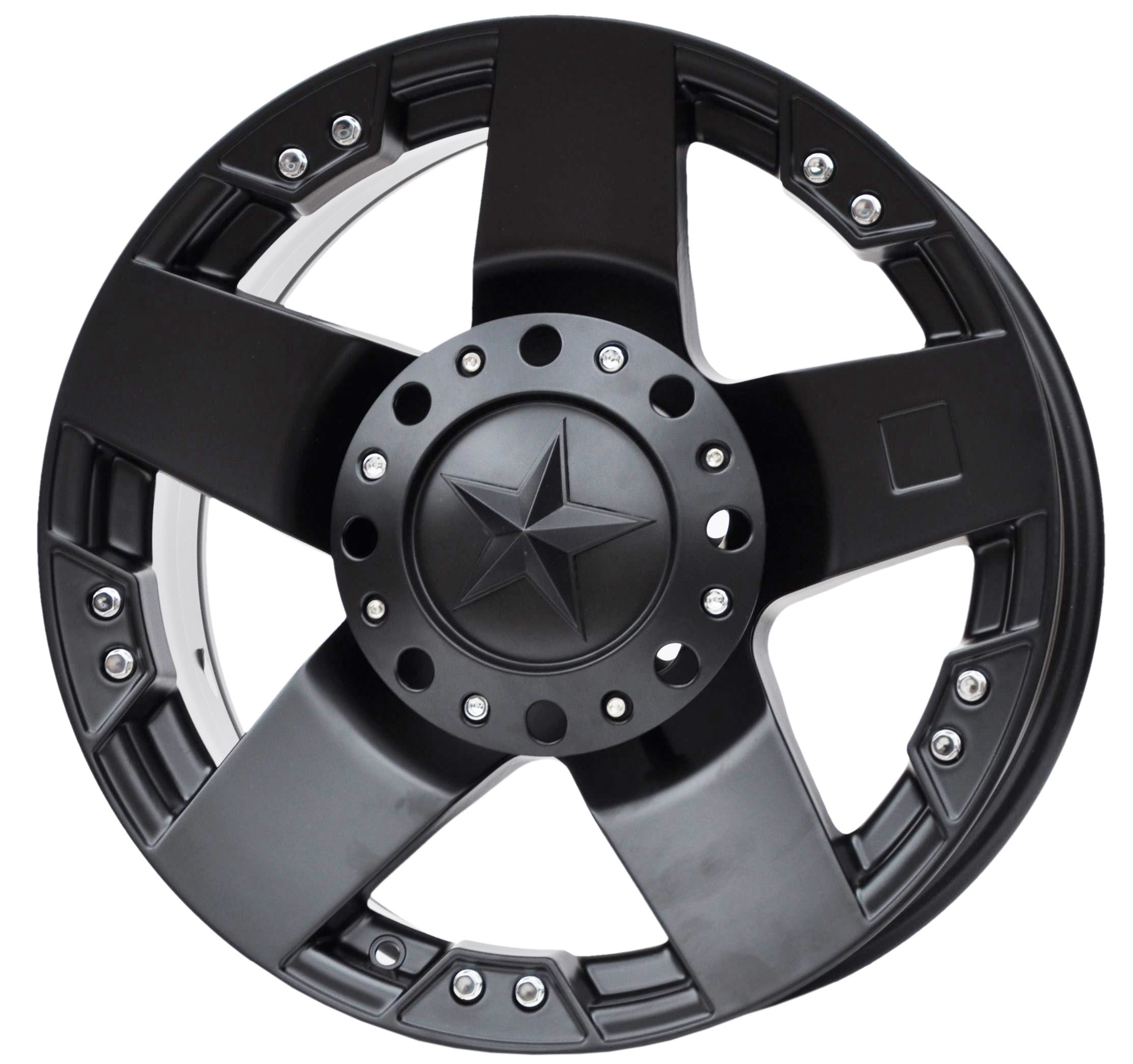 PDW 5187 Alufælge 16" 6x139.7 ET-15 – Sort (sæt á 4)