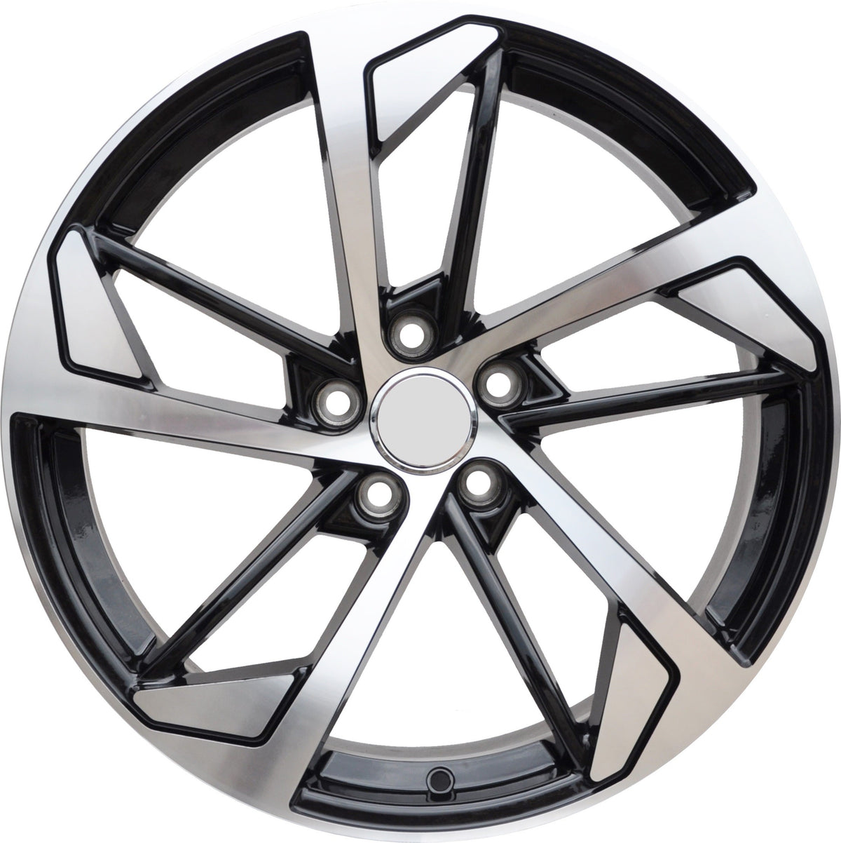 PDW e139/5366 Alufælge 20" 5x112 ET35 – Poleret/sort (sæt á 4)