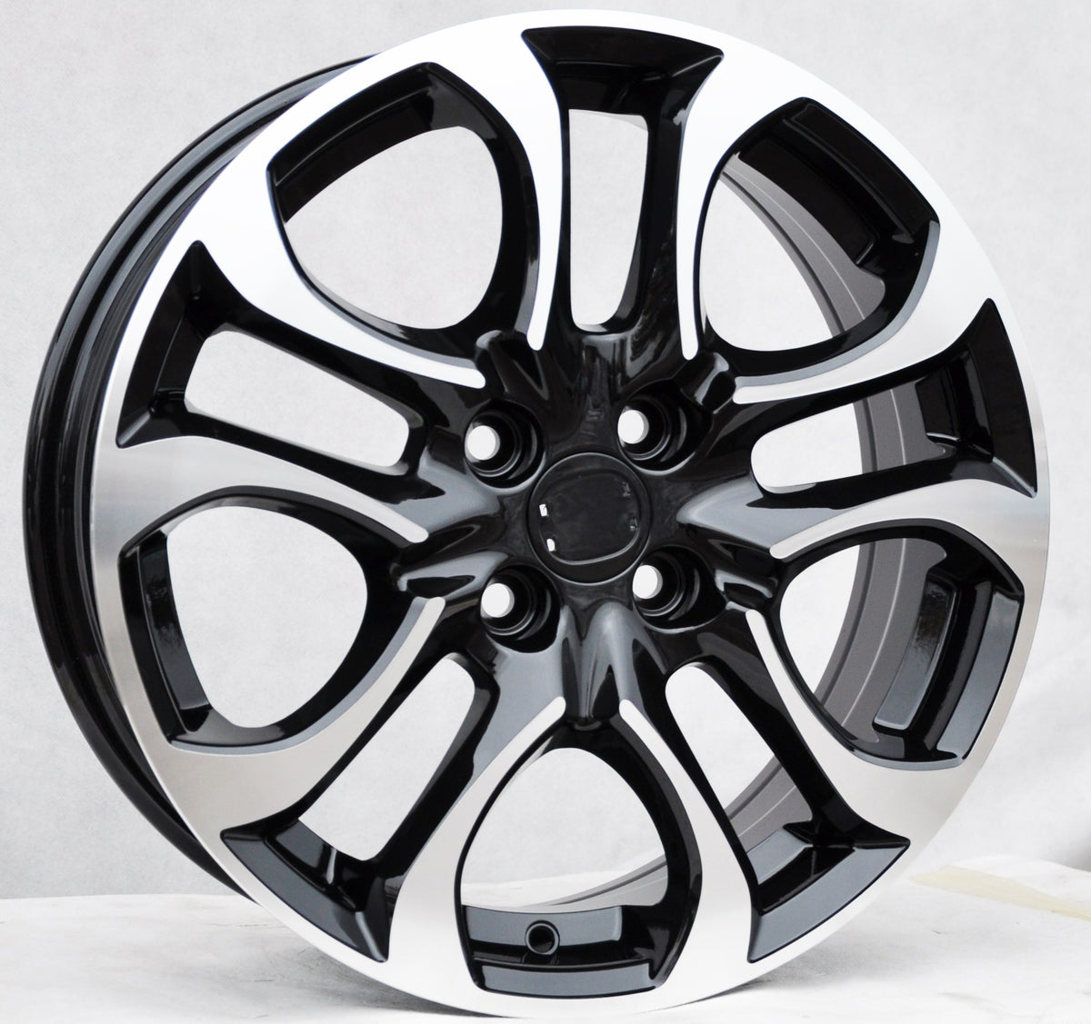 PDW 1650/5376 Alufælge 17" 4x100 ET45 – Poleret/sort (sæt á 4)