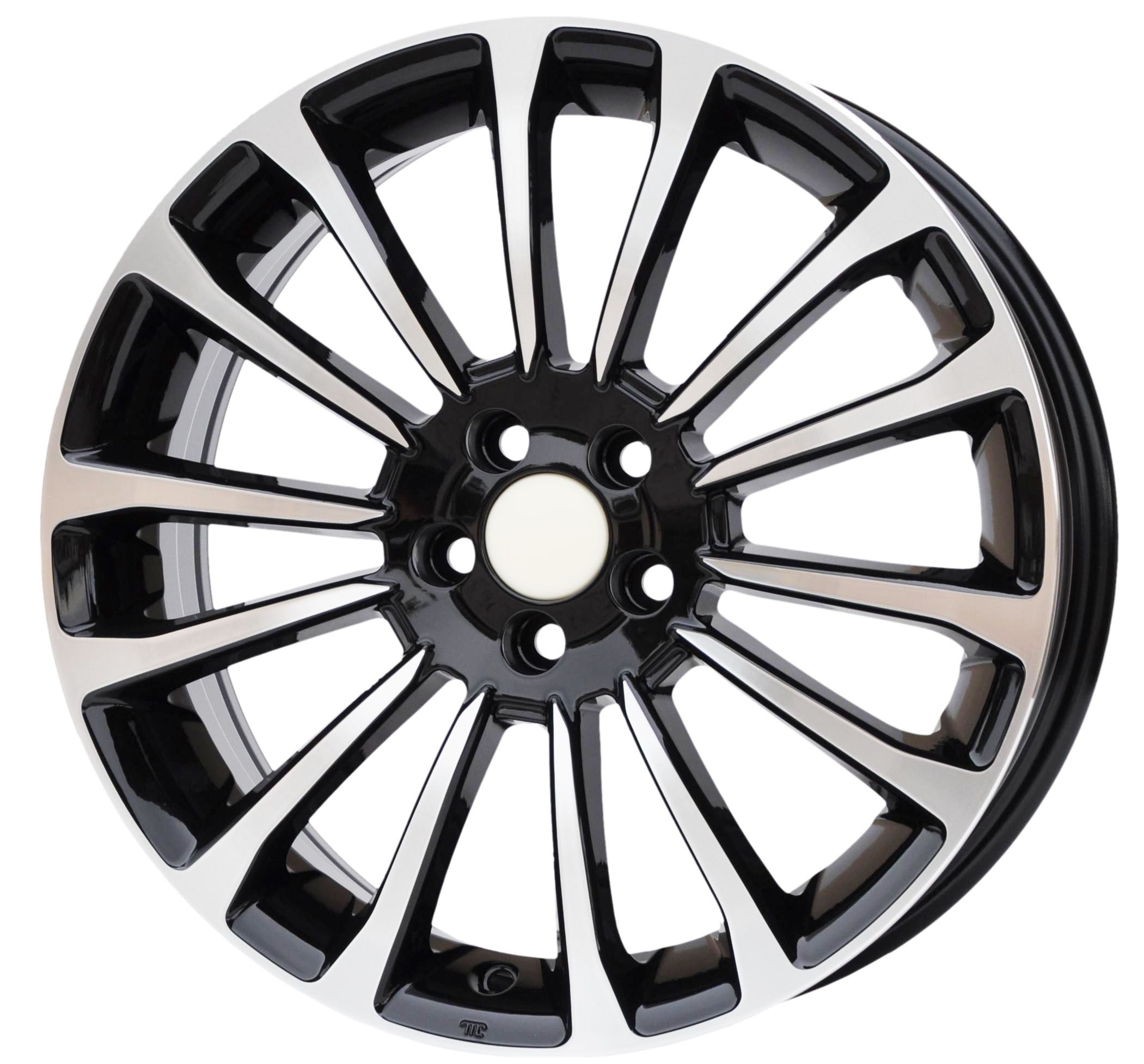PDW 1204 Alufælge 17" 5x98 ET41 – Poleret/sort (sæt á 4)