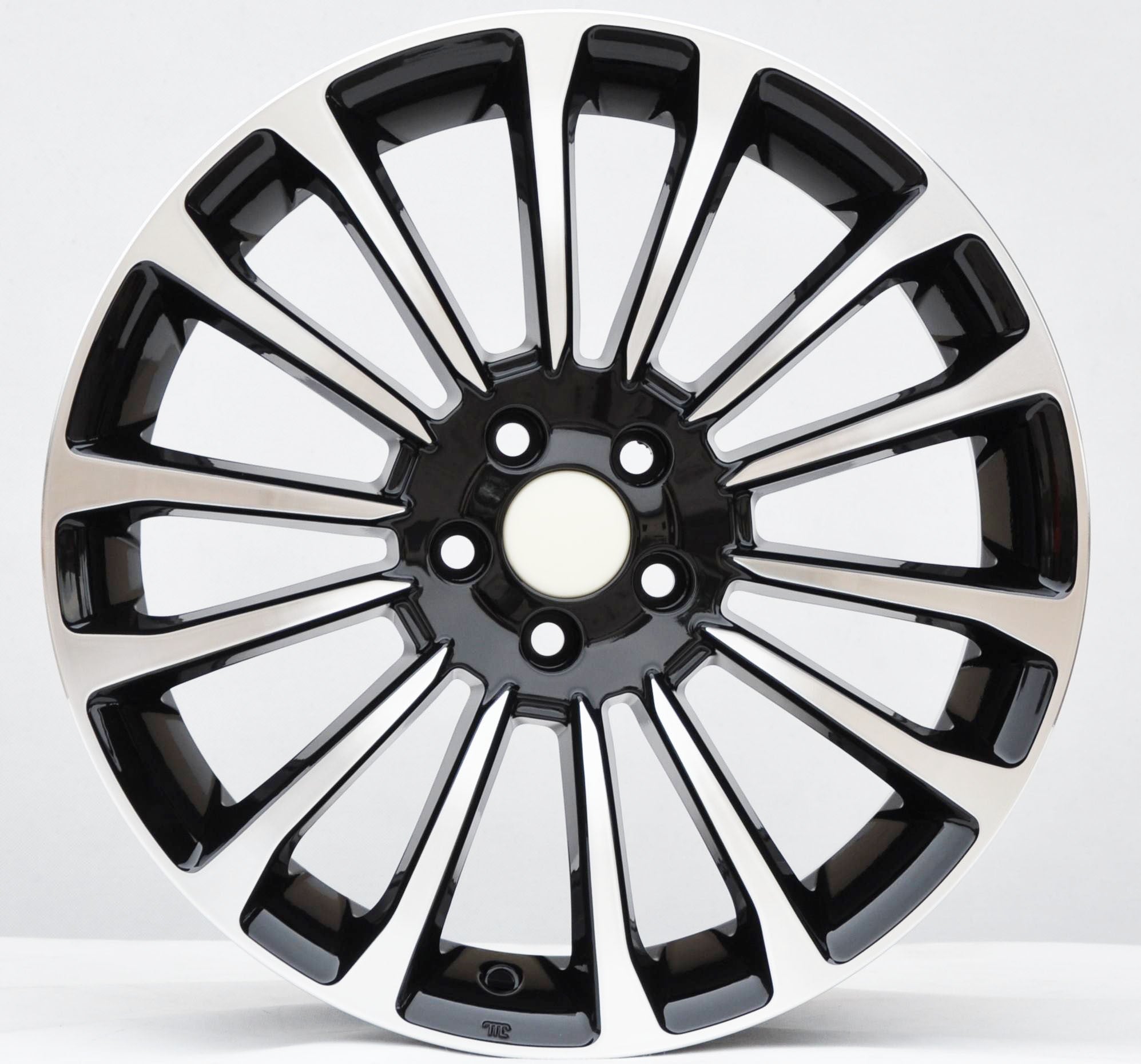 PDW 1204 Alufælge 17" 5x98 ET41 – Poleret/sort (sæt á 4)