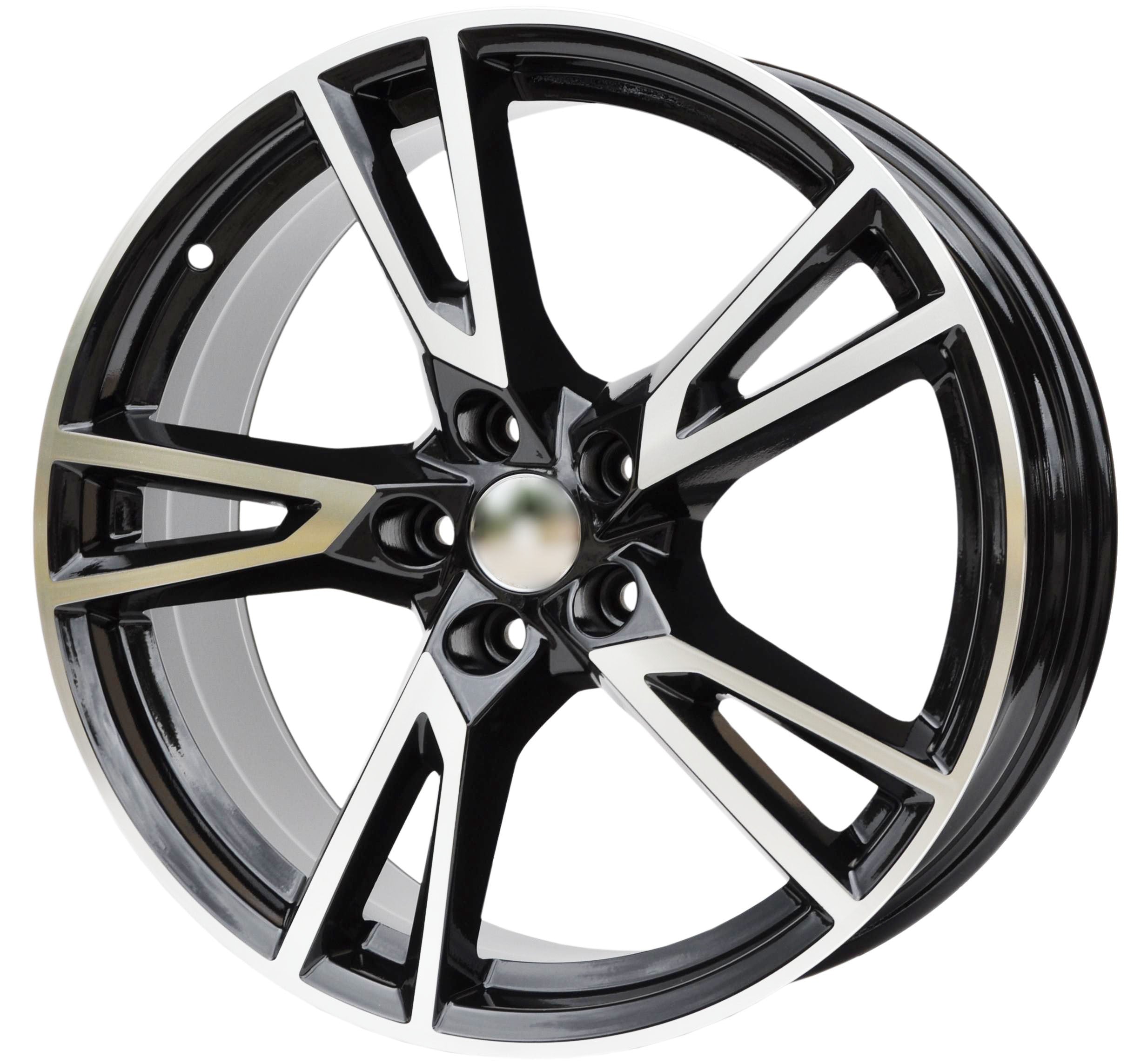 PDW a043 Alufælge 19" 5x112 ET39 – Poleret/sort (sæt á 4)