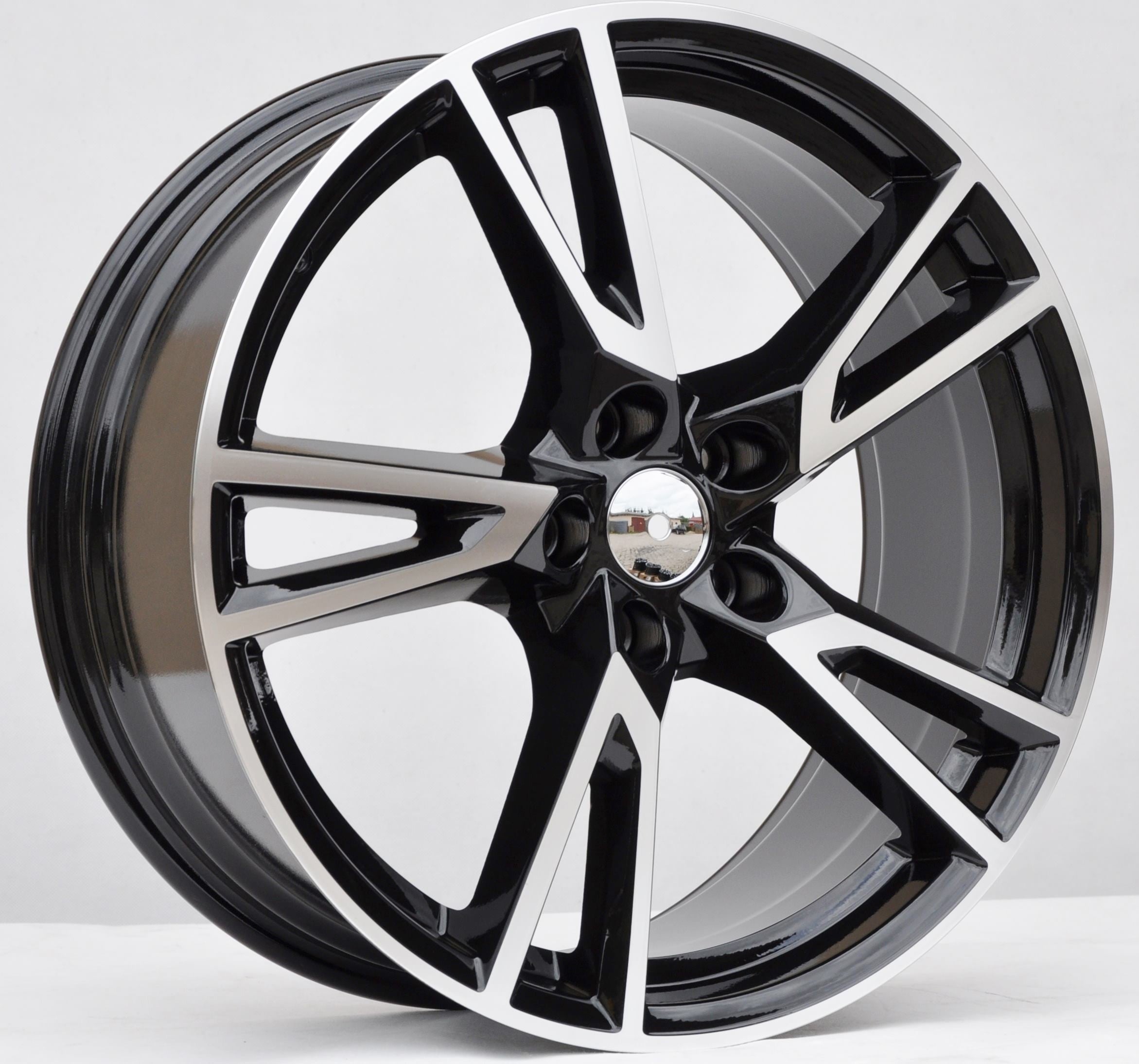 PDW a043 Alufælge 19" 5x112 ET39 – Poleret/sort (sæt á 4)