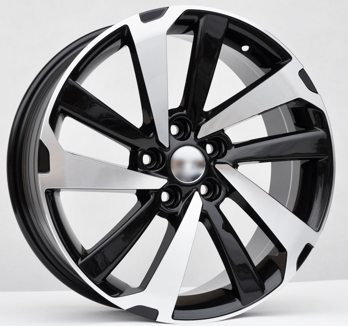 PDW FE172 Alufælge 17" 5x114.3 ET35 – Poleret/sort (sæt á 4)