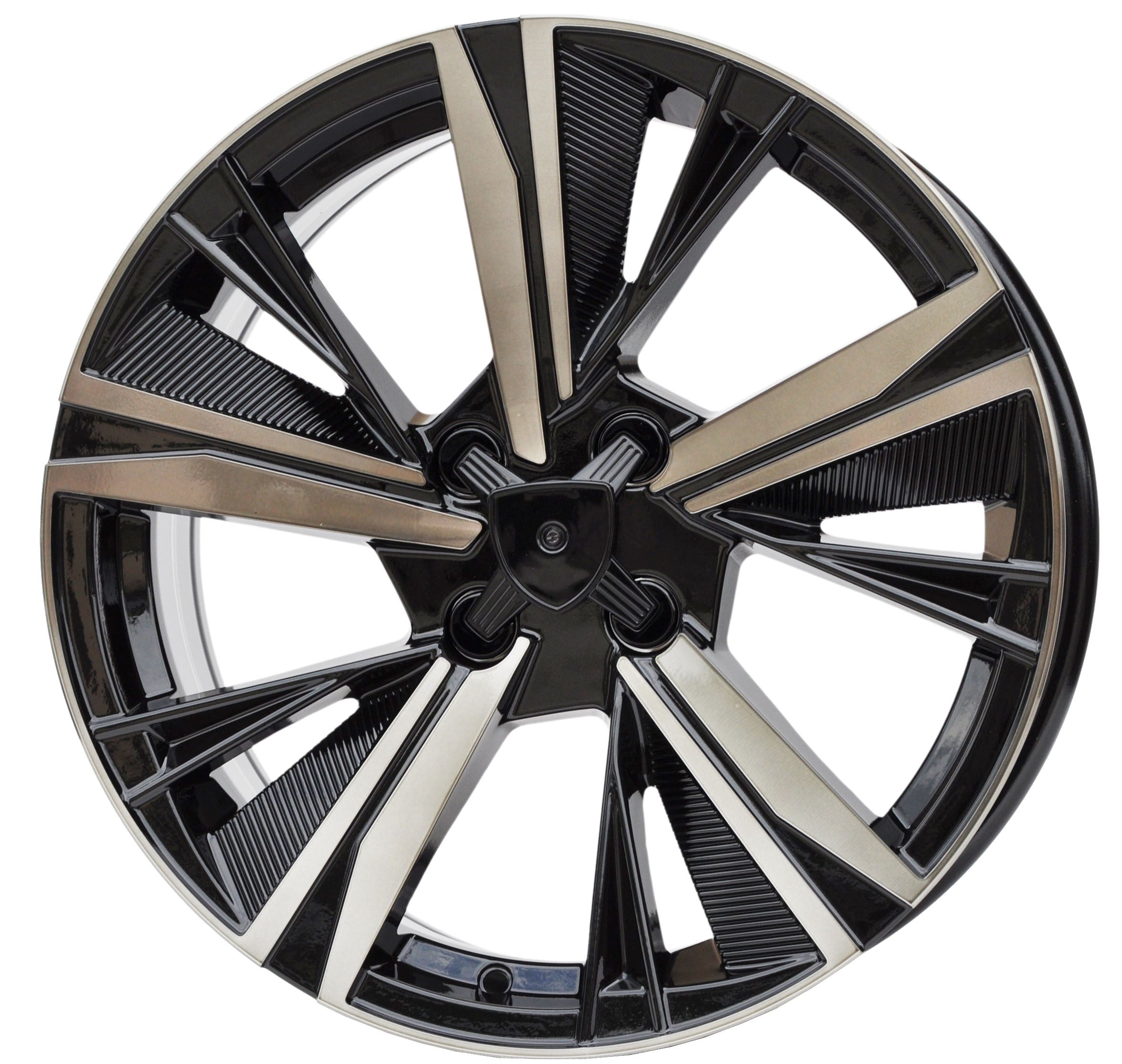 PDW 1187/2402 Alufælge 17" 4x108 ET25 – Sort/przyciemniany front (sæt á 4)