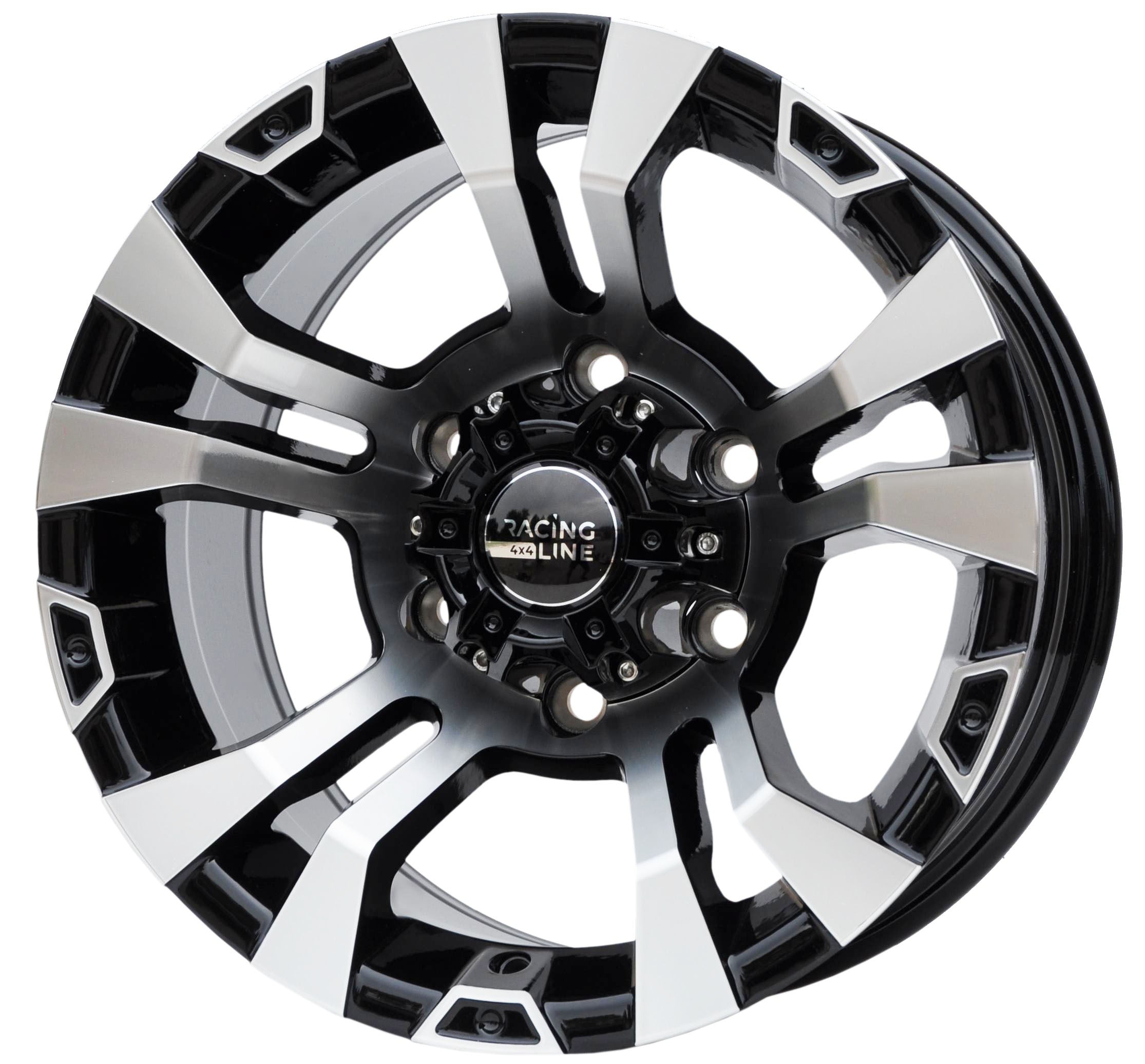 PDW 859 Alufælge 15" 6x139.7 ET-10 – Poleret/sort (sæt á 4)