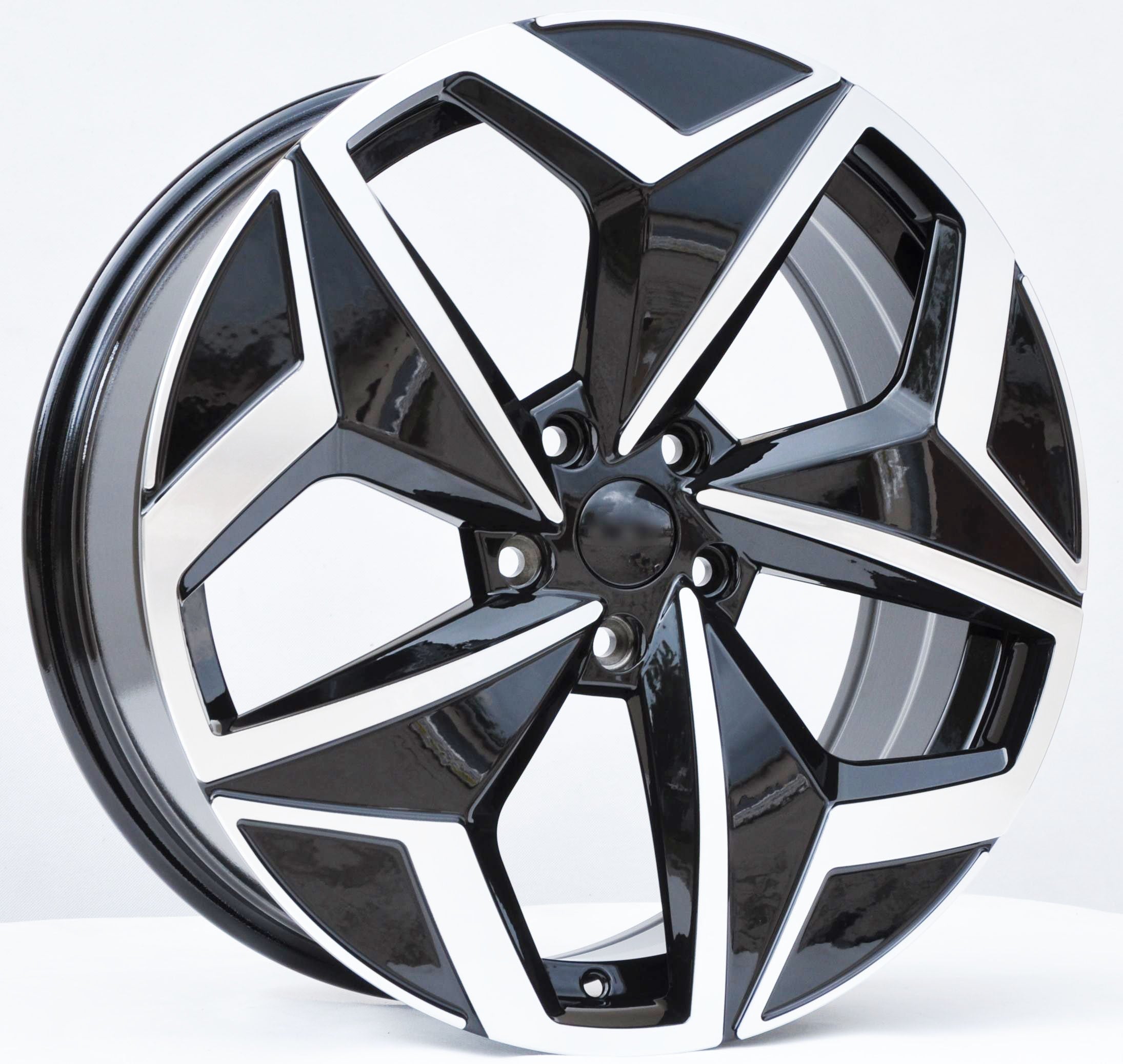 PDW 5649 Alufælge 19" 5x112 ET50 – Poleret/sort (sæt á 4)
