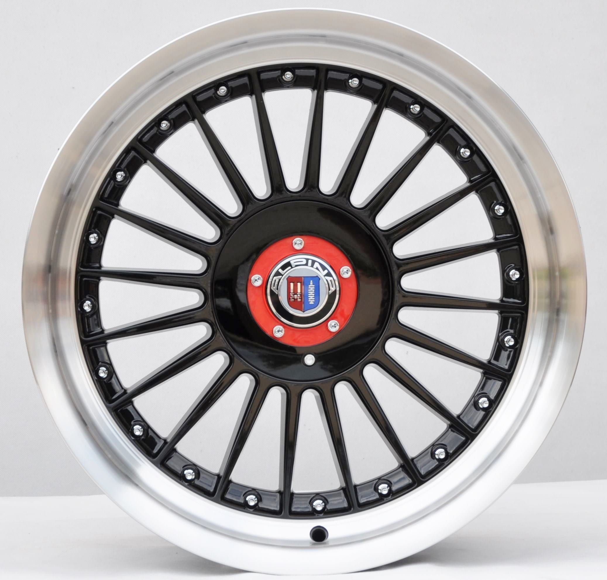 PDW 7307 Alufælge 17" 5x120 ET20 – Poleret/sort (sæt á 4)