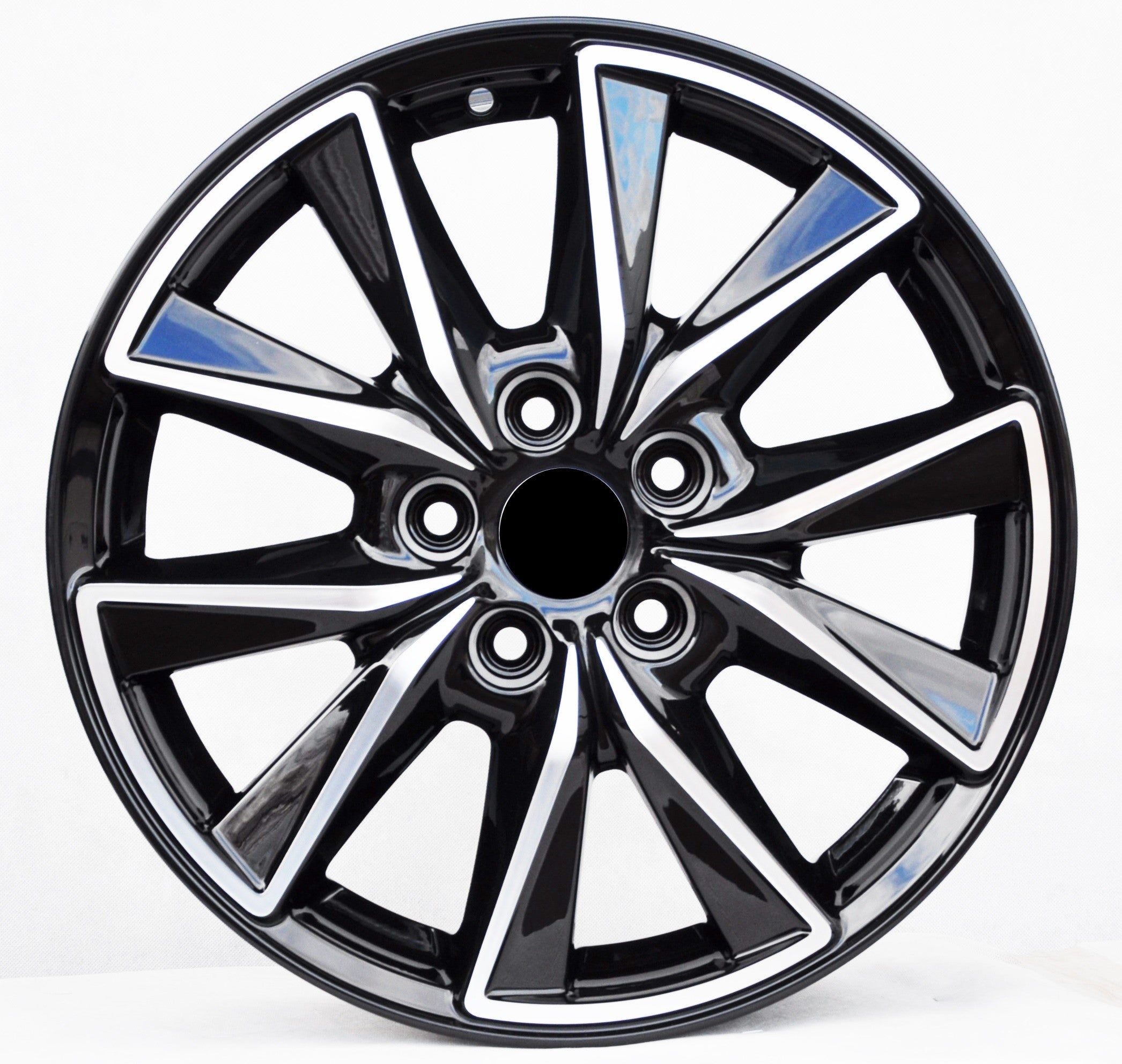 PDW 173 Alufælge 17" 5x114.3 ET50 – Poleret/sort (sæt á 4)
