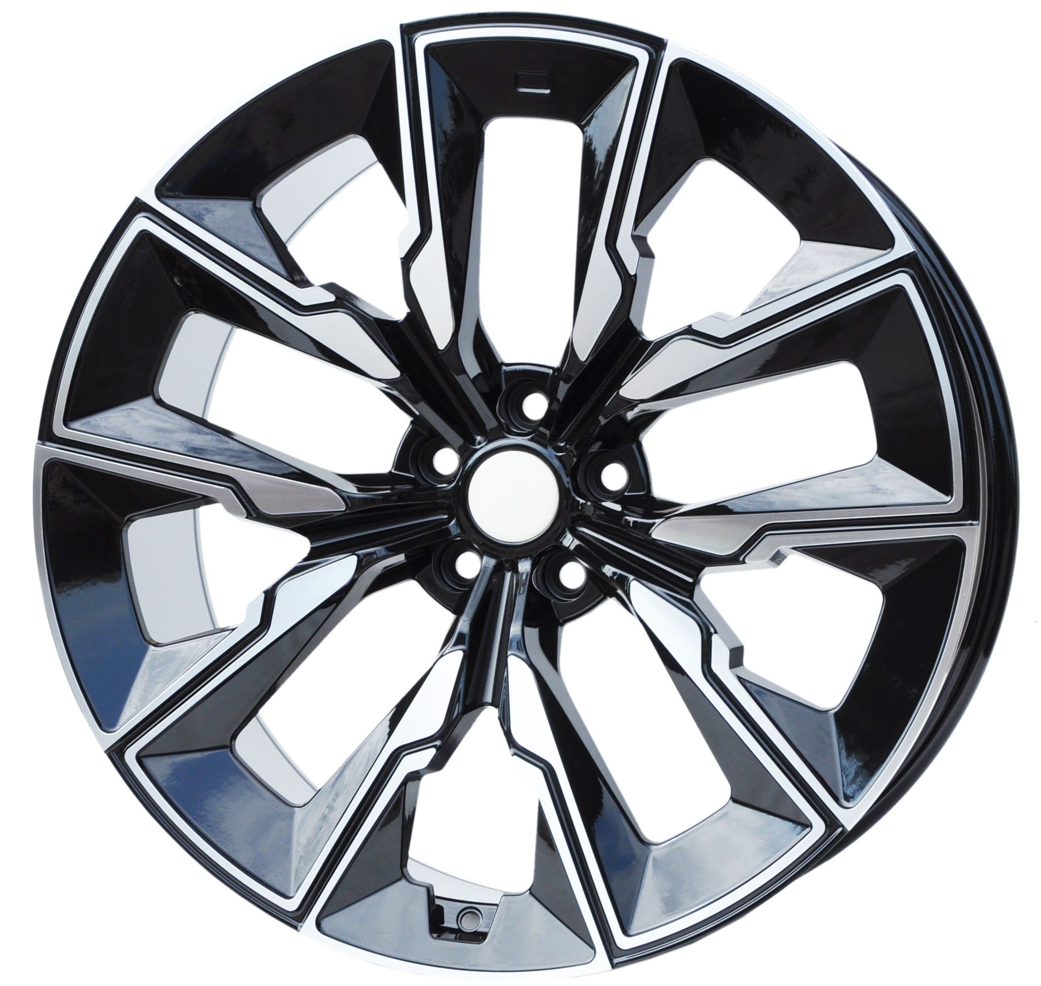 PDW FBX144 Alufælge 21" 5x112 ET25 – Poleret/sort (sæt á 4)