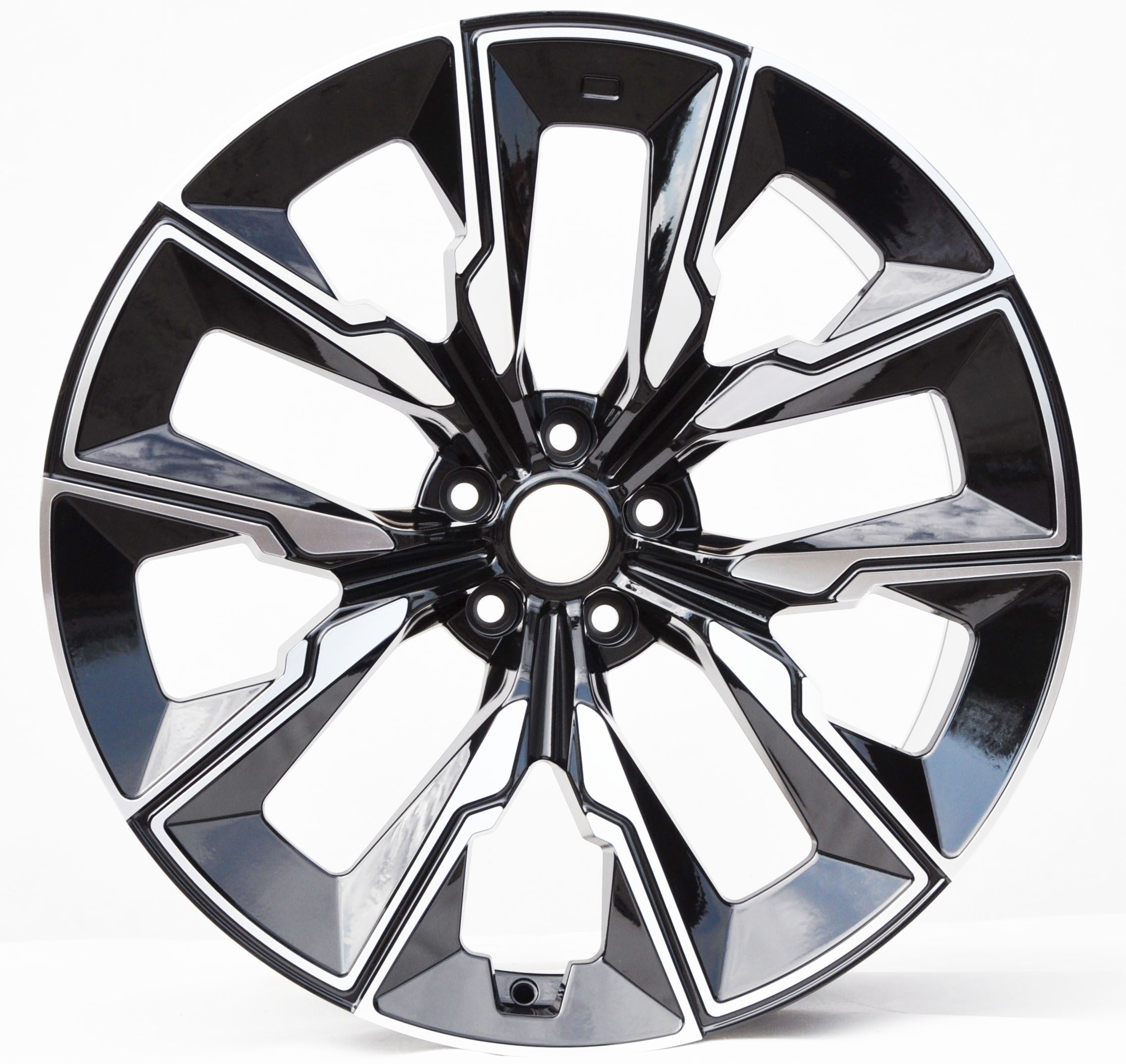 PDW FBX144 Alufælge 21" 5x112 ET25 – Poleret/sort (sæt á 4)