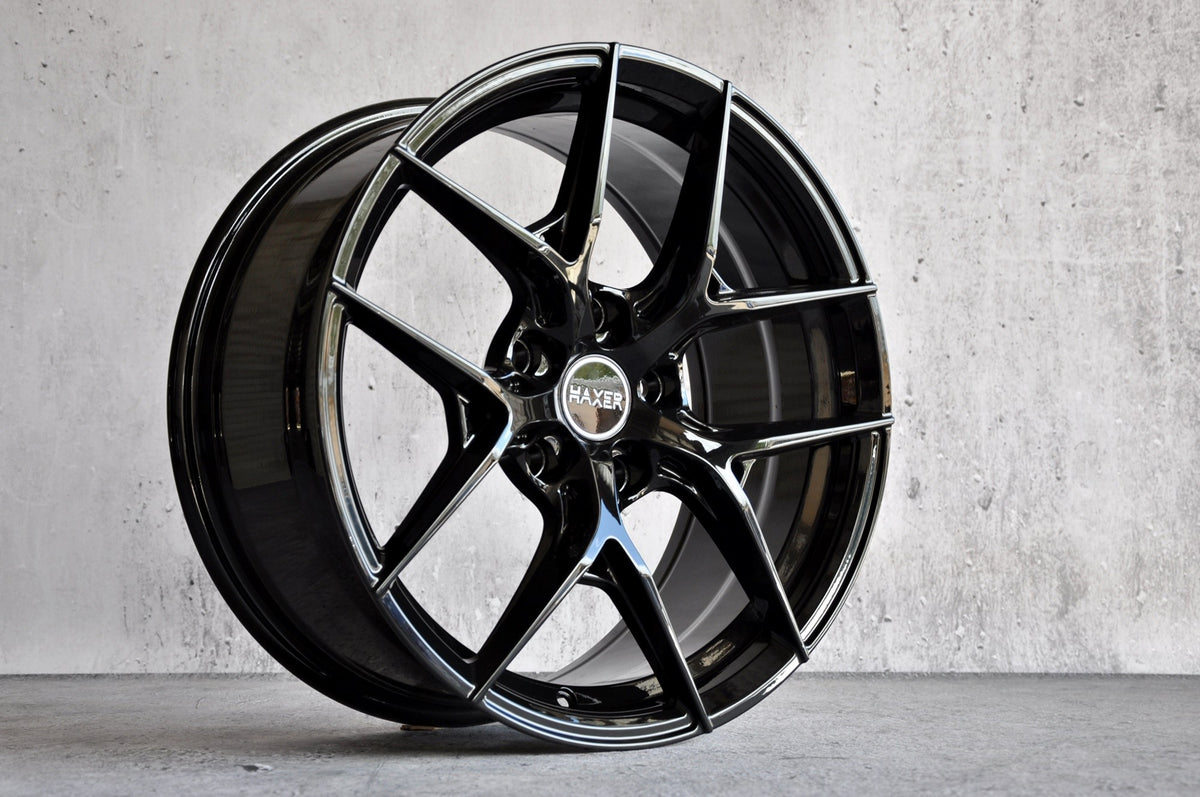 Haxer HX044 Alufælge 18" 8J 5x112 ET40 – Blank sort perleeffekt (sæt á 4)