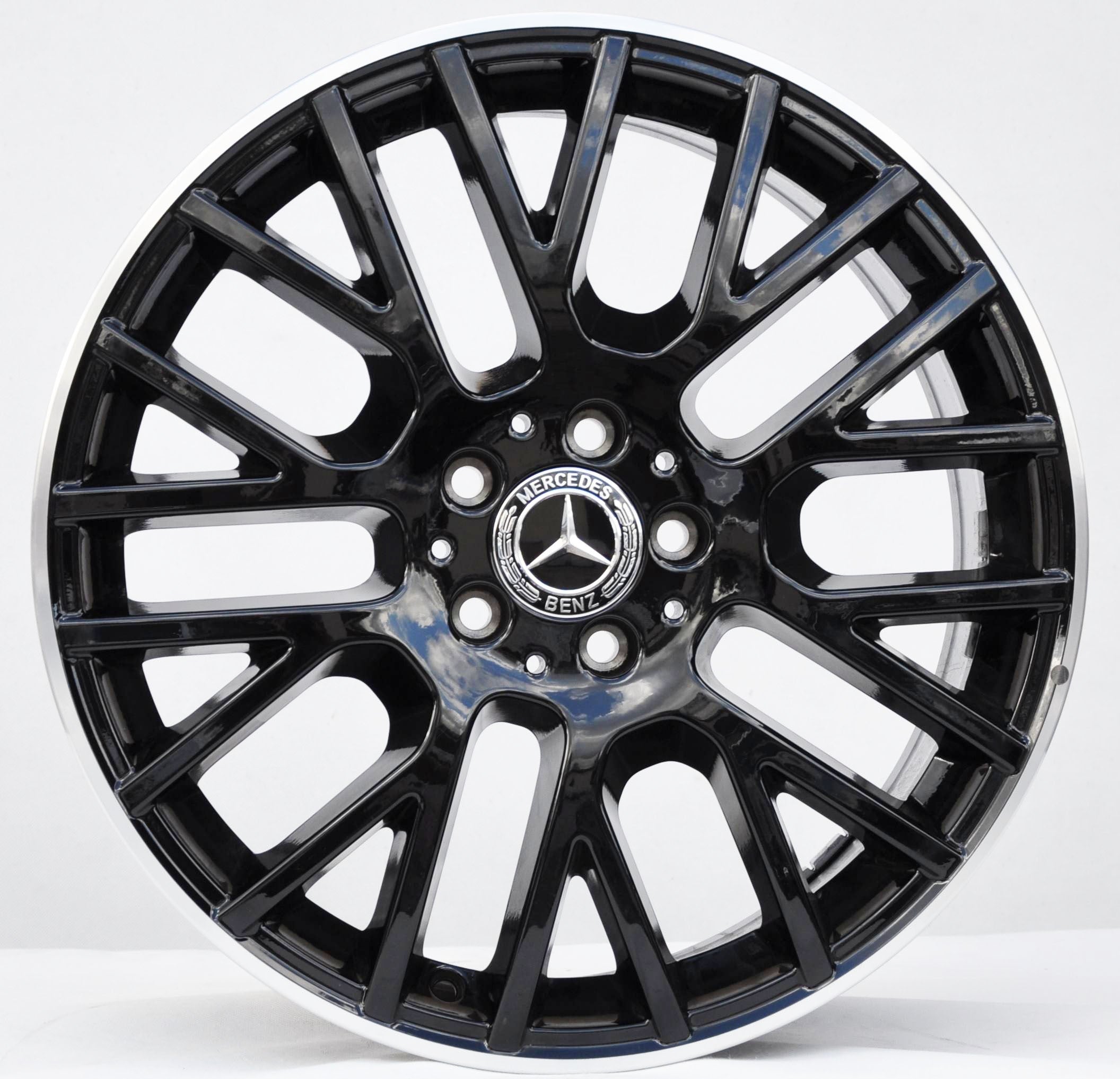 Mercedes-Benz (oryginalne OEM) a1674012100 Alufælge 19" 5x112 ET61 – Poleret/sort (sæt á 4)