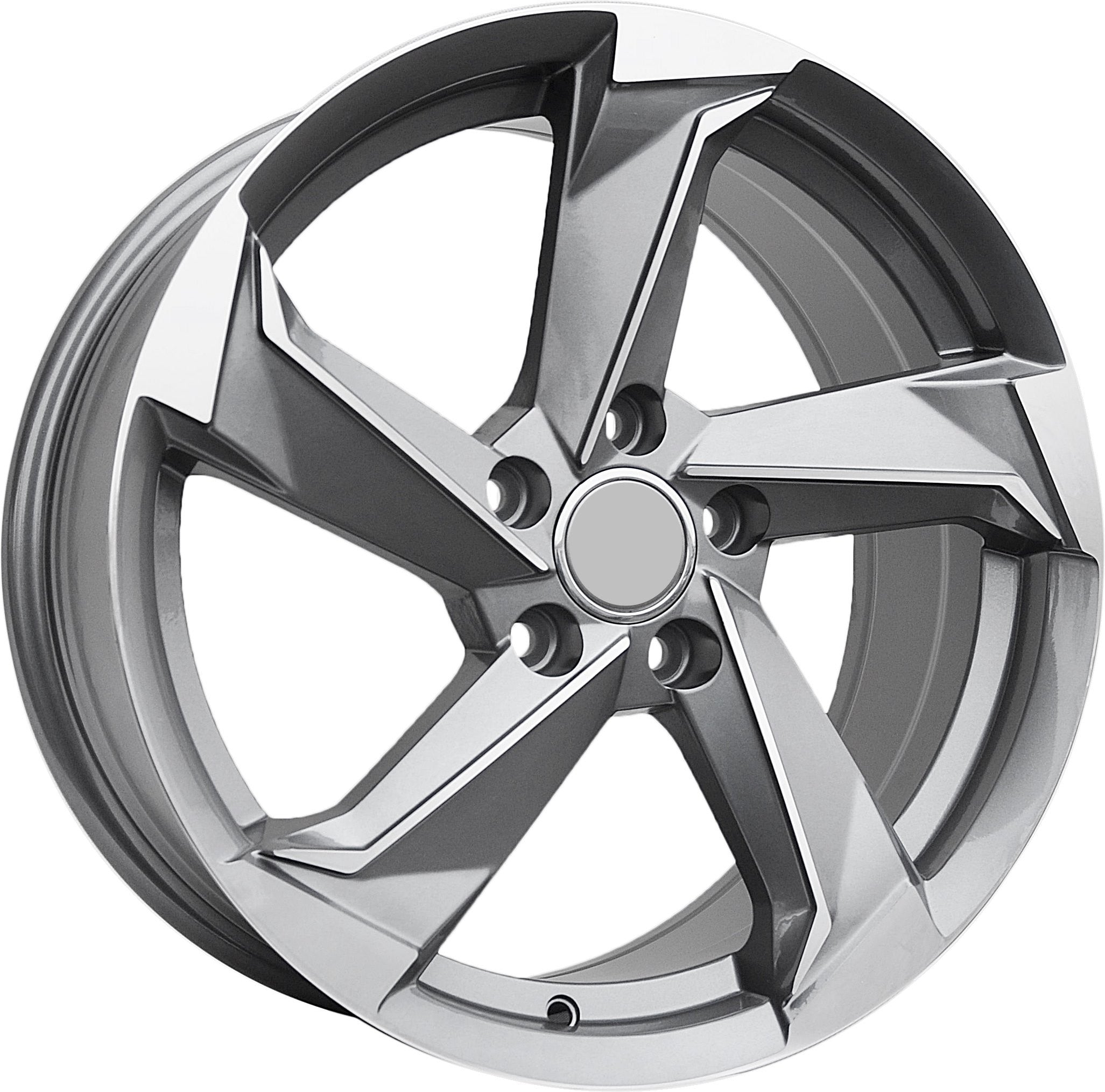 PDW 5185 Alufælge 18" 5x112 ET40 – Poleret/grafit (sæt á 4)