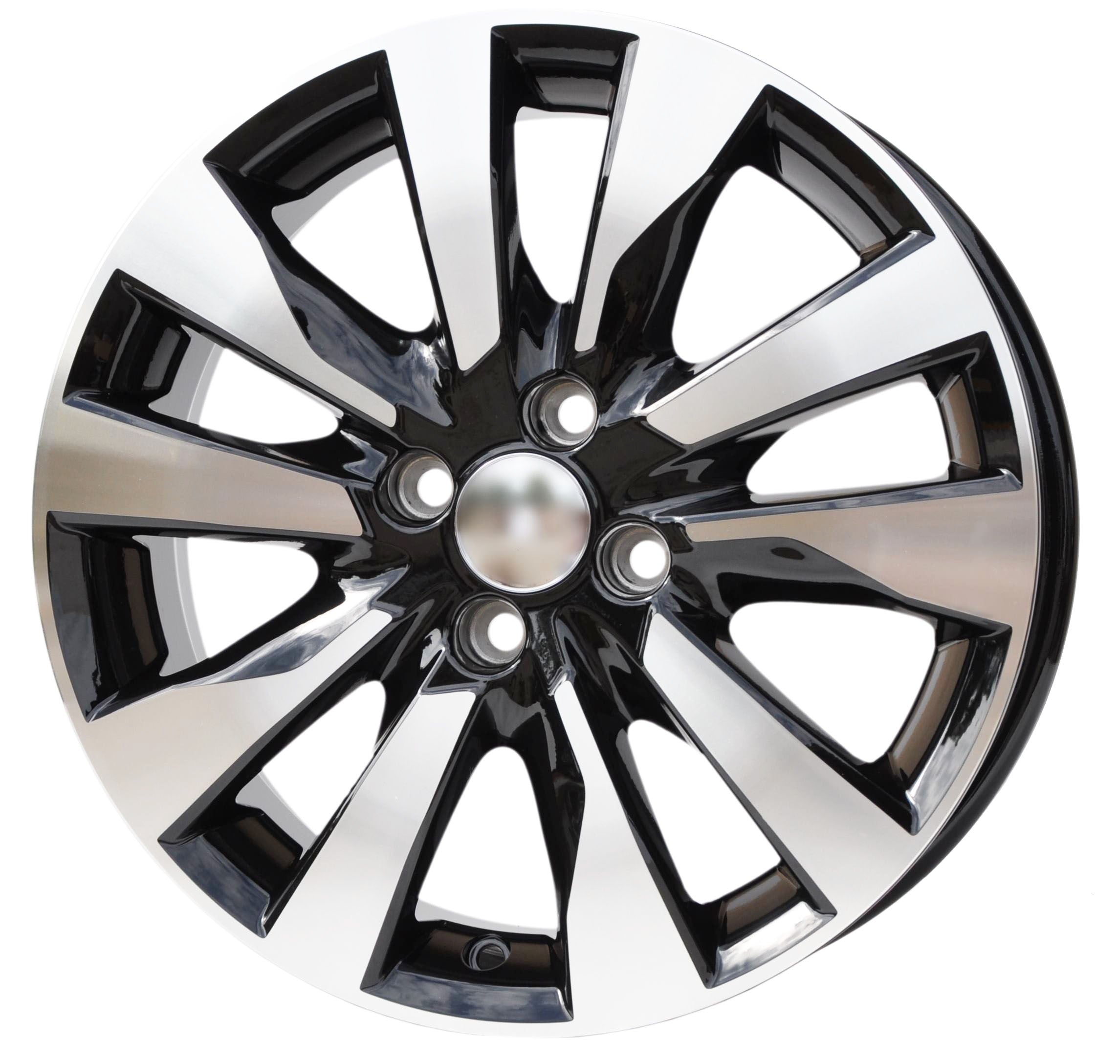 PDW 1785 Alufælge 16" 4x100 ET45 – Poleret/sort (sæt á 4)