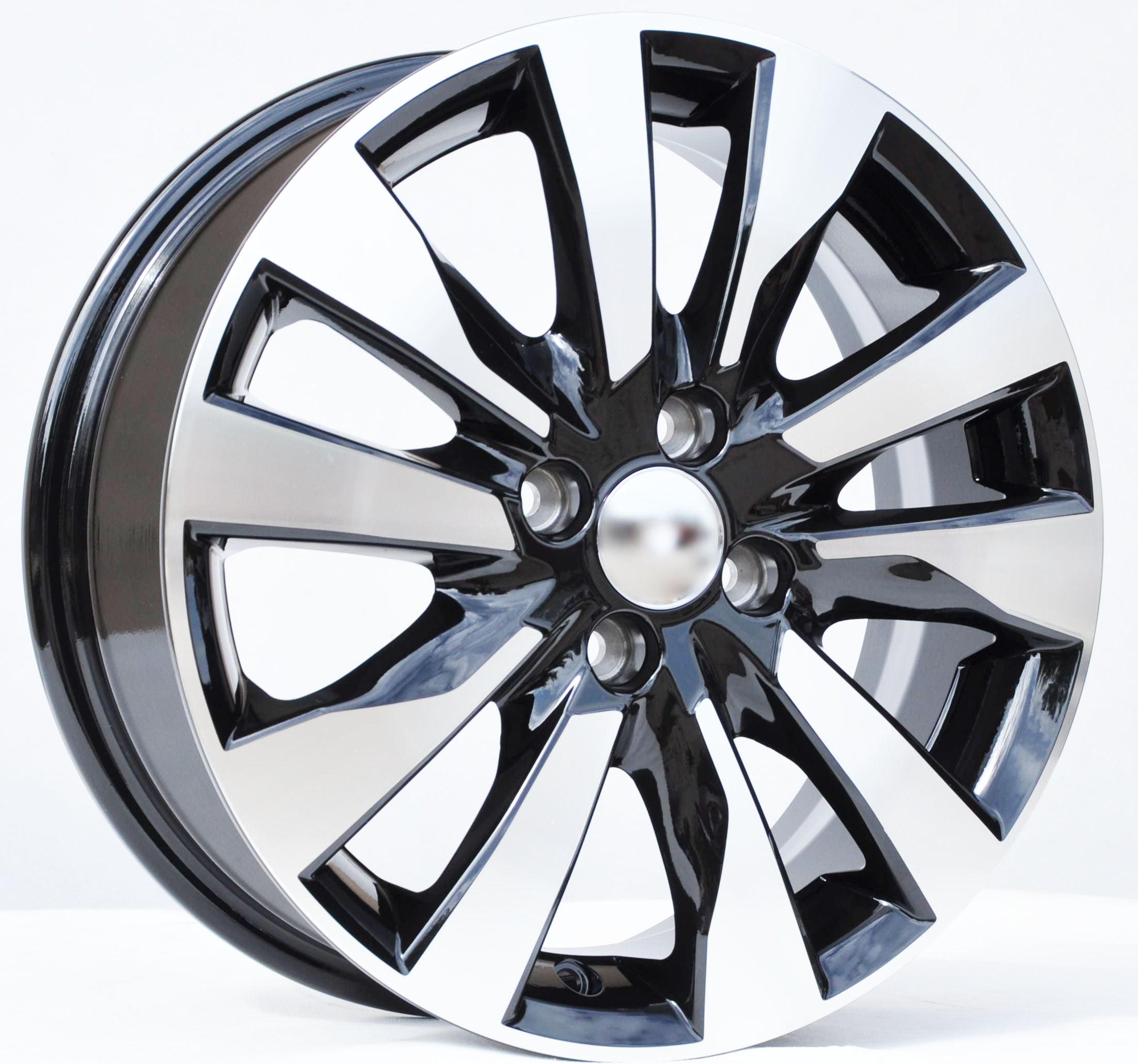 PDW 1785 Alufælge 16" 4x100 ET45 – Poleret/sort (sæt á 4)