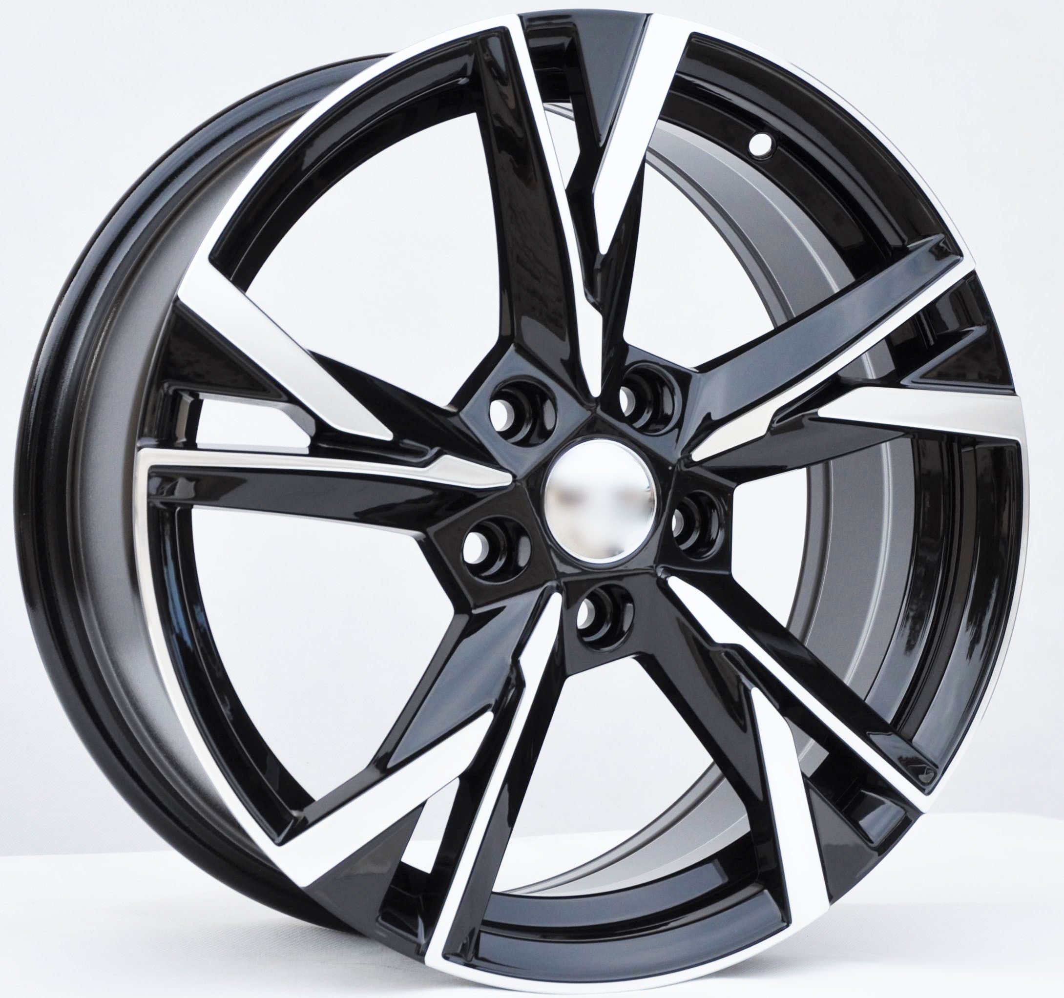 PDW 1241 Alufælge 17" 5x112 ET46 – Poleret/sort (sæt á 4)