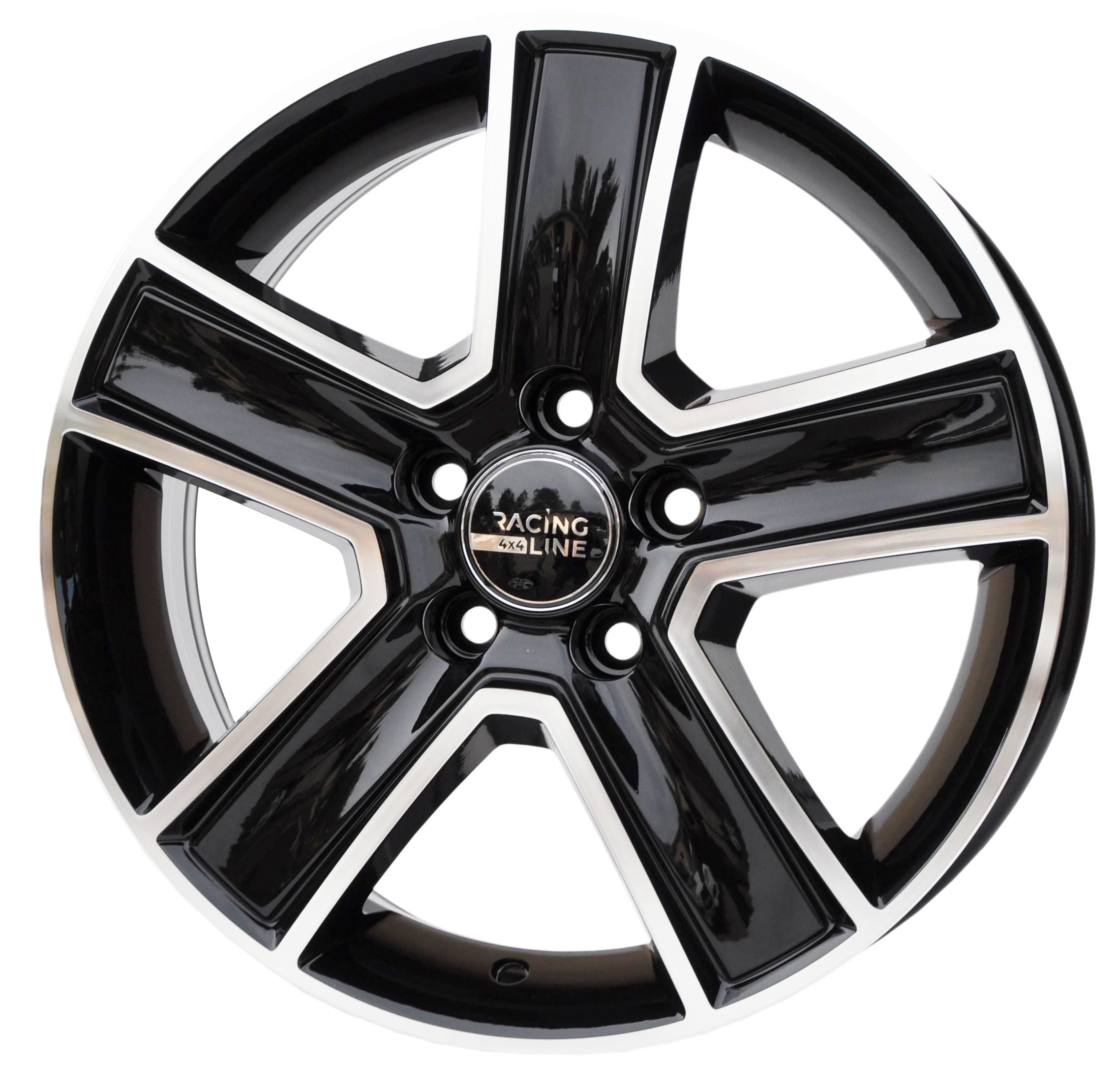 PDW 473 Alufælge 16" 5x108 ET44 – Poleret/sort (sæt á 4)