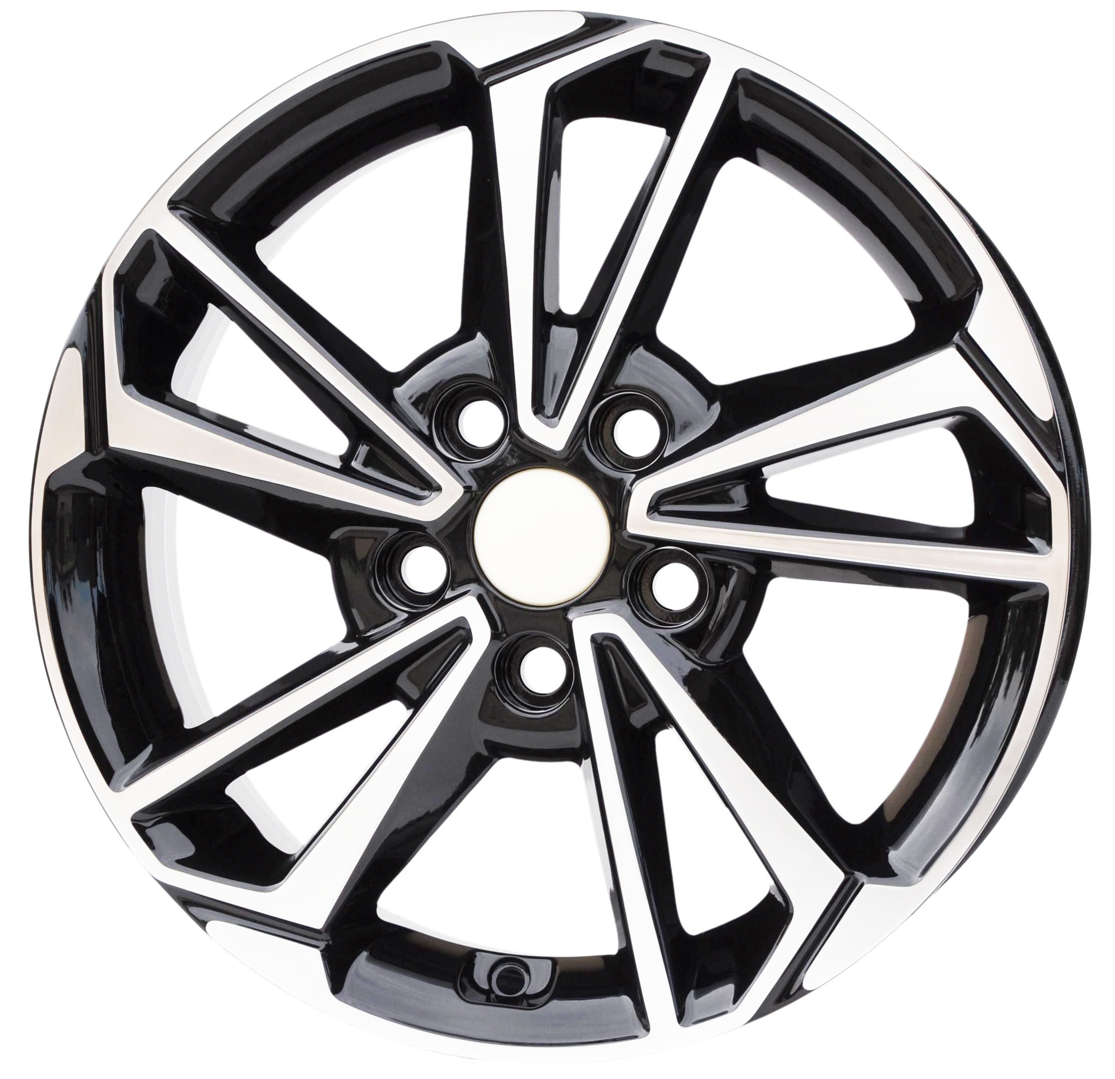 PDW 1134 Alufælge 16" 5x114.3 ET50 – Poleret/sort (sæt á 4)