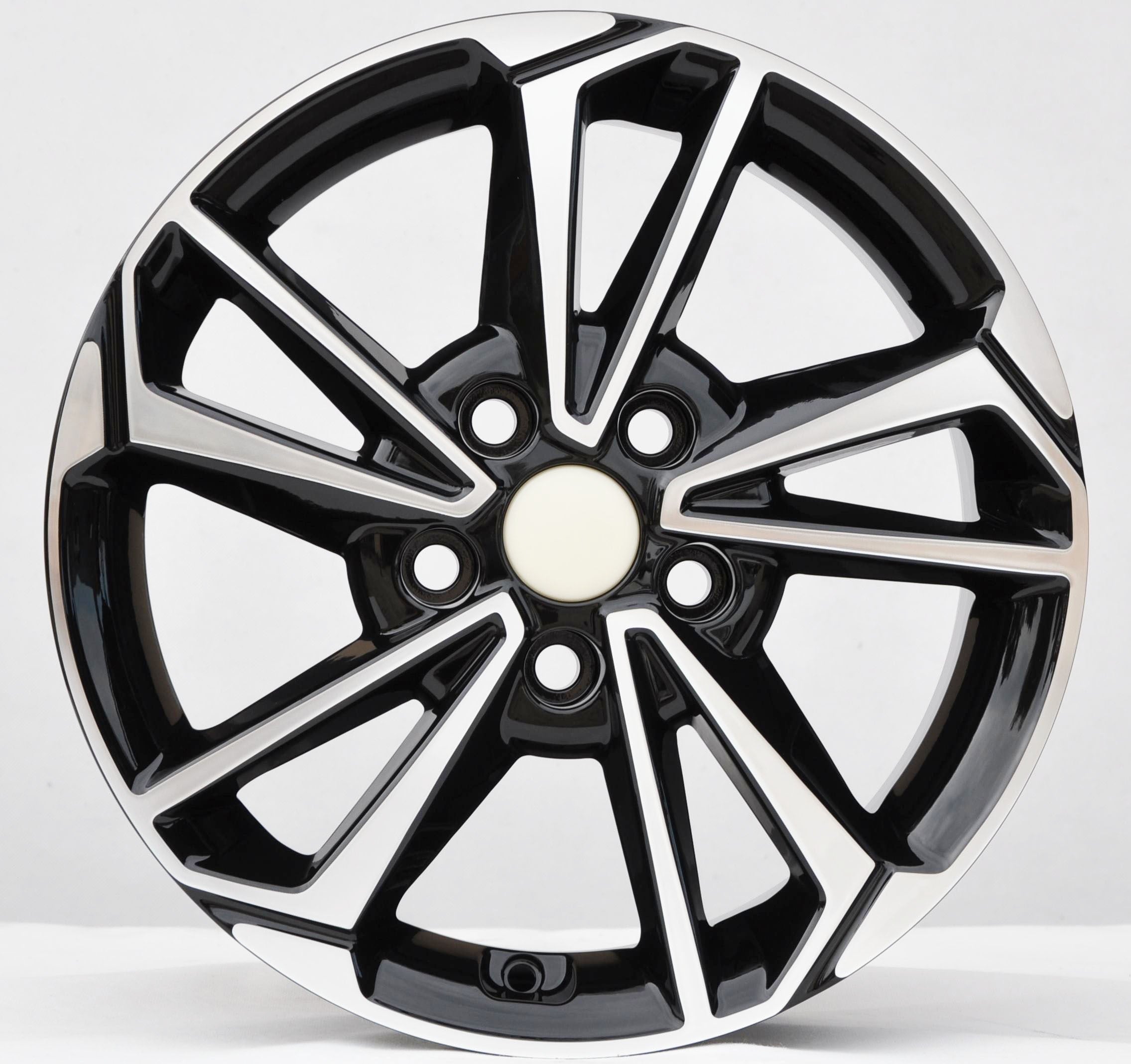 PDW 1134 Alufælge 16" 5x114.3 ET50 – Poleret/sort (sæt á 4)