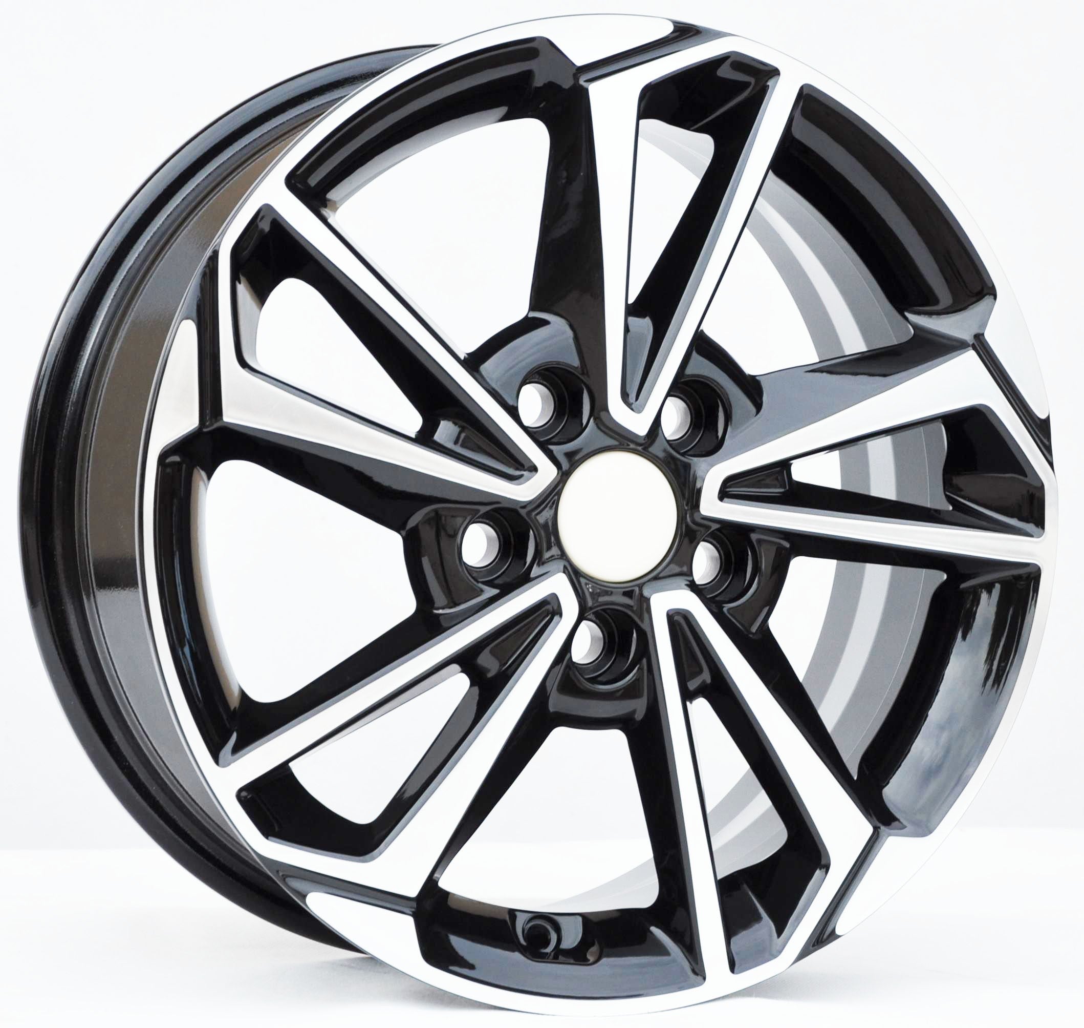 PDW 1134 Alufælge 16" 5x114.3 ET50 – Poleret/sort (sæt á 4)