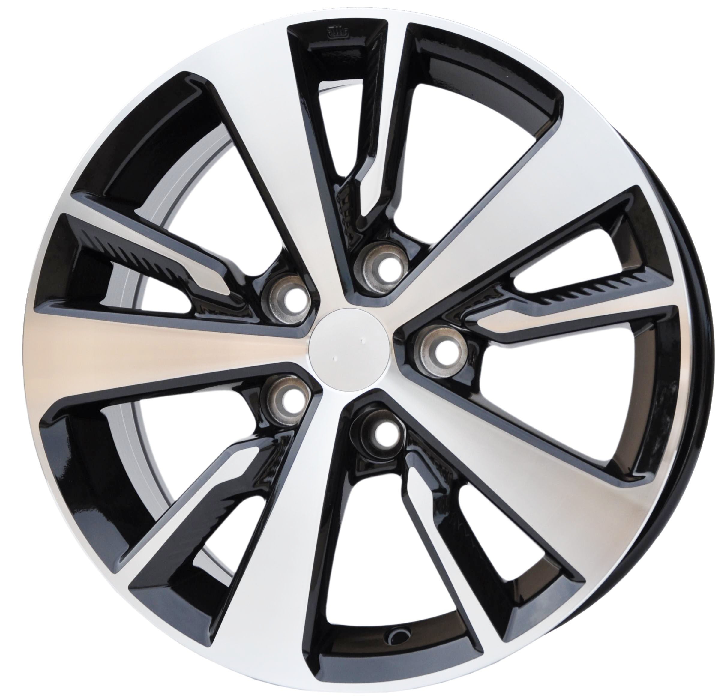 PDW 0400 Alufælge 16" 5x114.3 ET40 – Poleret/sort (sæt á 4)