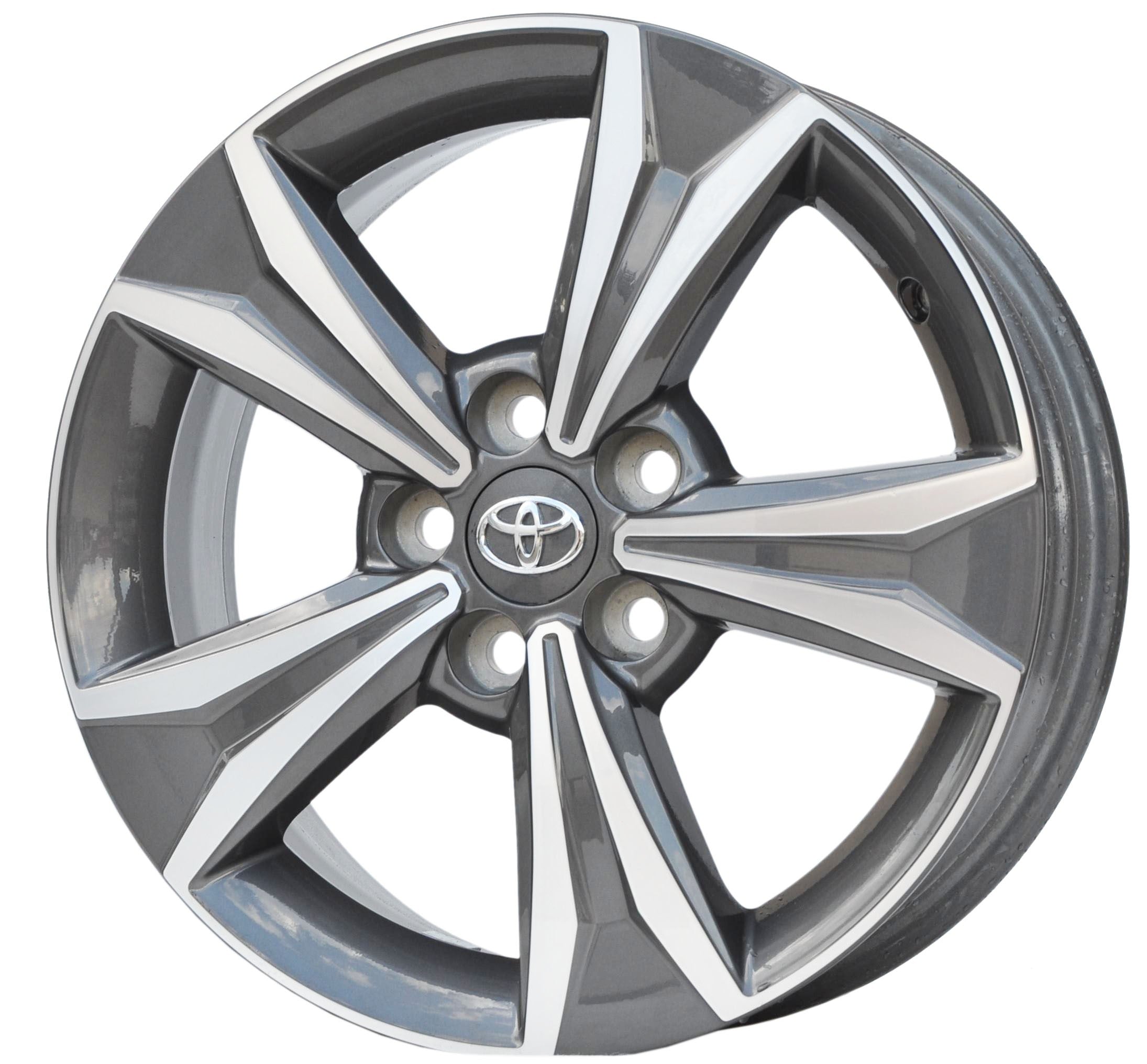 Toyota (oryginalne OEM) PW457-10001 Alufælge 17" 5x114.3 ET45 – Poleret/grafit (stk)