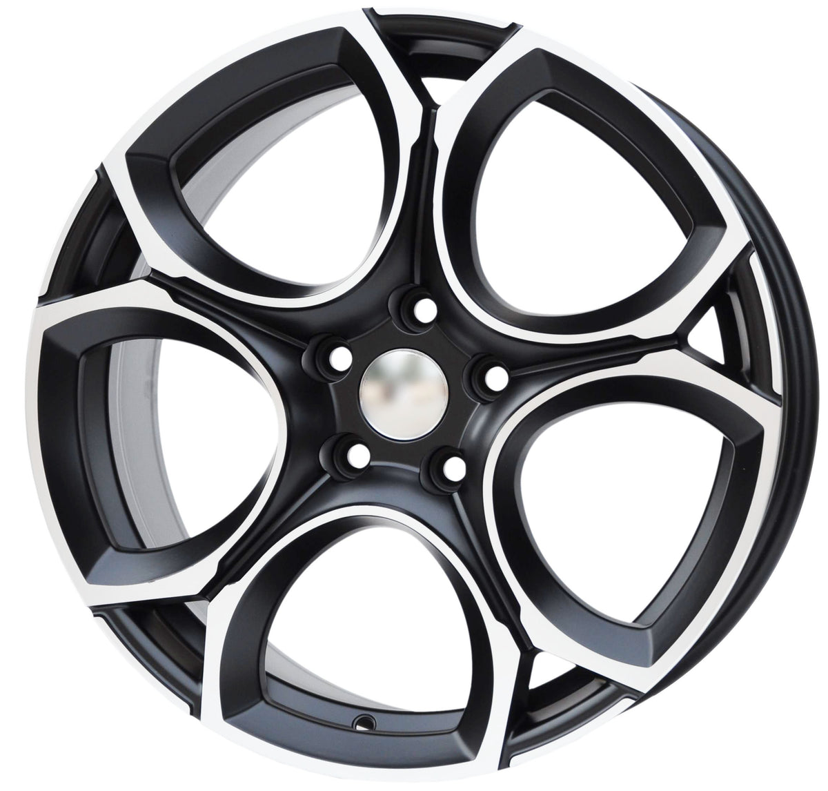 PDW 5162 Alufælge 18" 8J 5x112 ET45 – Poleret/sort halvmat (sæt á 4)