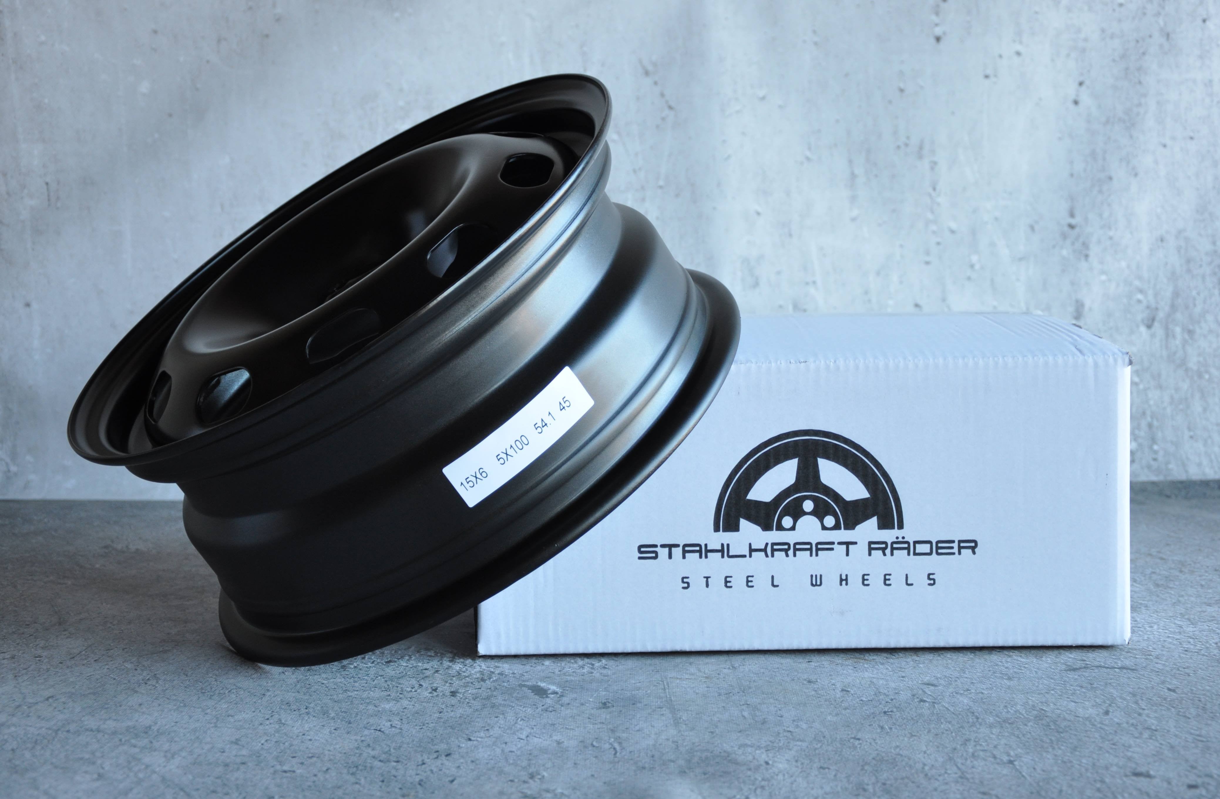 Stahlkraft Rader FELGA Stålfælge 15" 5x100 ET45 – Sort (stk)