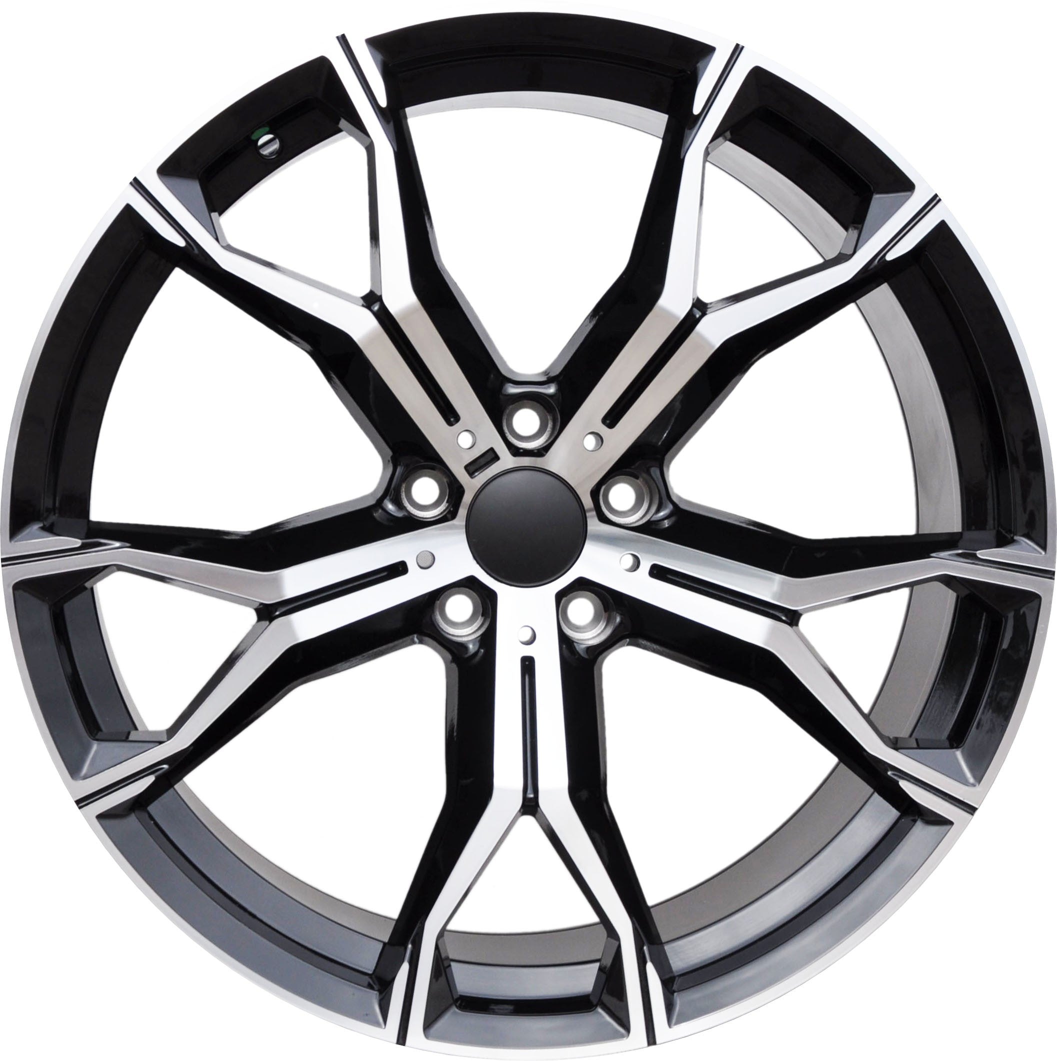 PDW 5034/5498 Alufælge 22" 5x120 ET37 – Poleret/sort (sæt á 4)