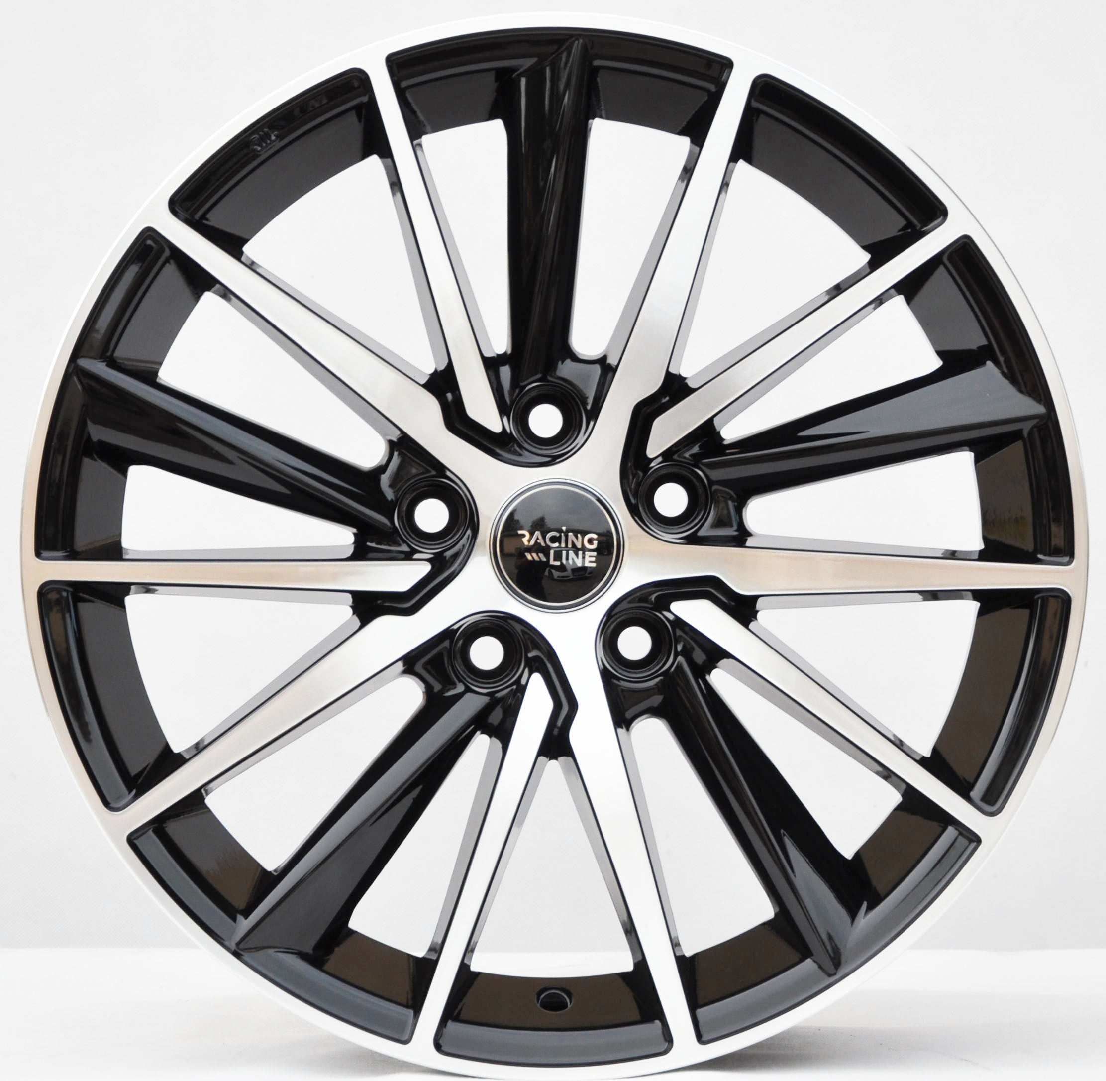PDW 5809 Alufælge 17" 5x114.3 ET45 – Poleret/sort (sæt á 4)