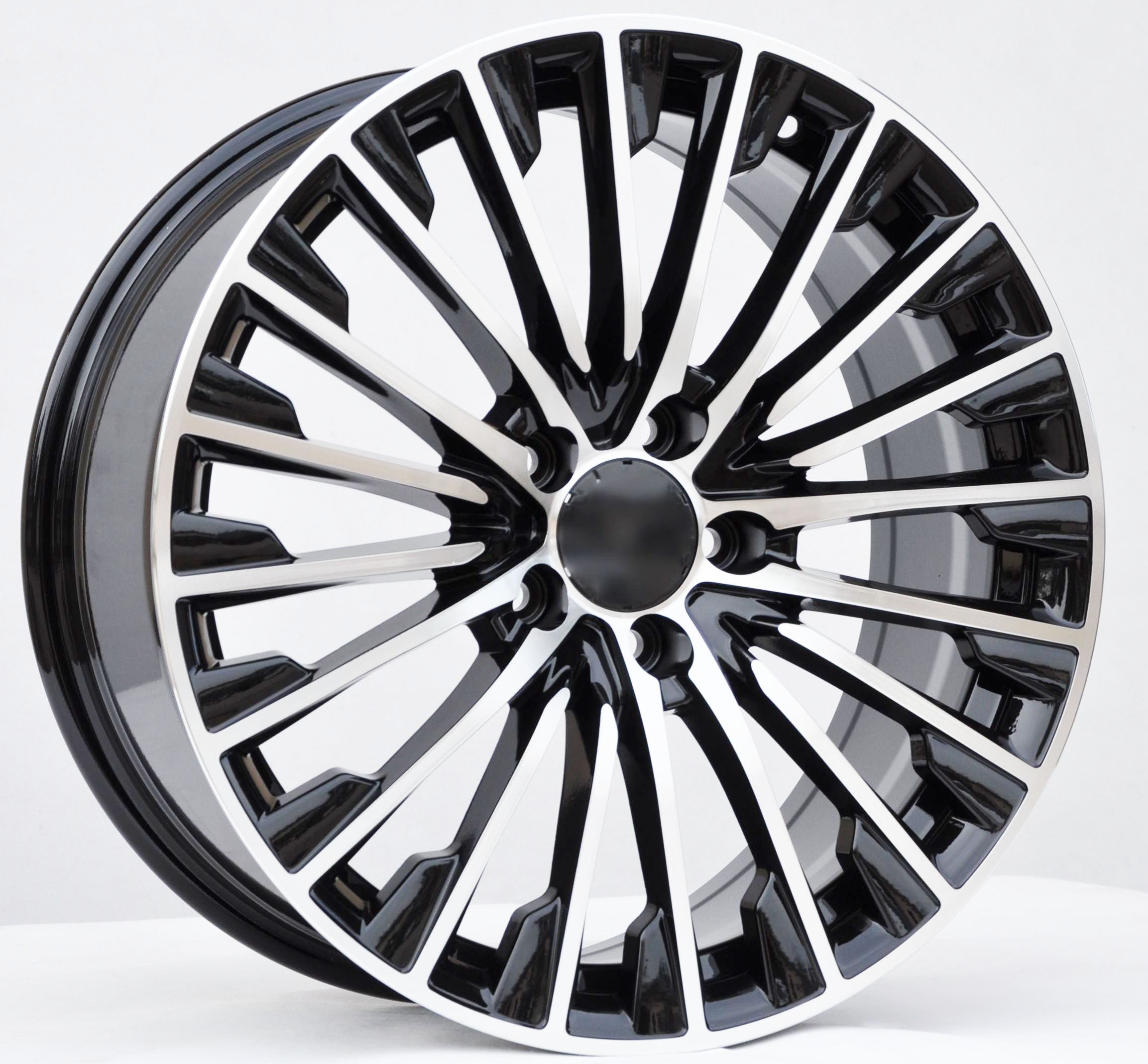 PDW FBX132 Alufælge 18" 5x112 ET43 – Poleret/sort (sæt á 4)