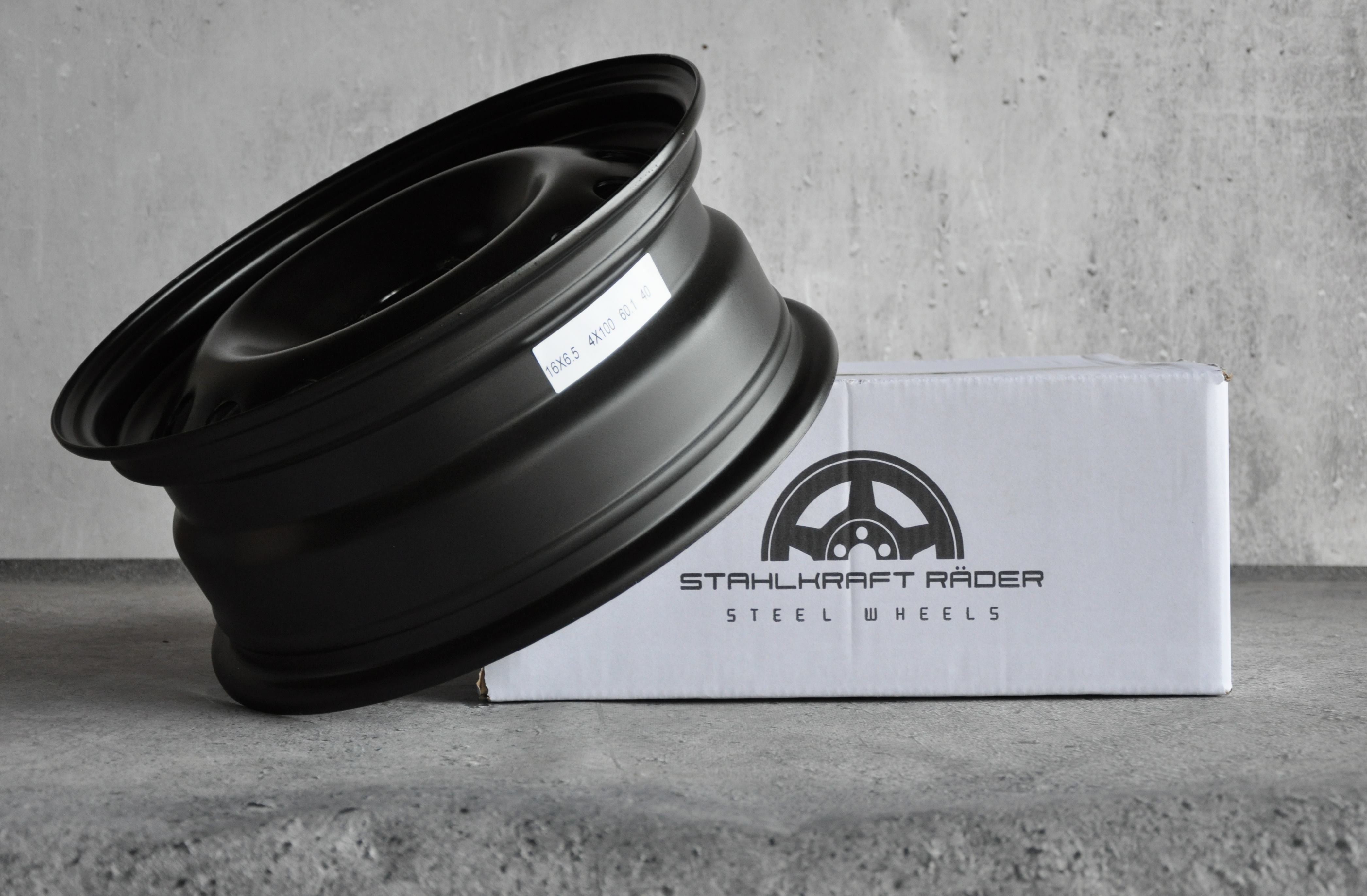 Stahlkraft Rader A16 Stålfælge 16" 4x100 ET40 – Sort (stk)