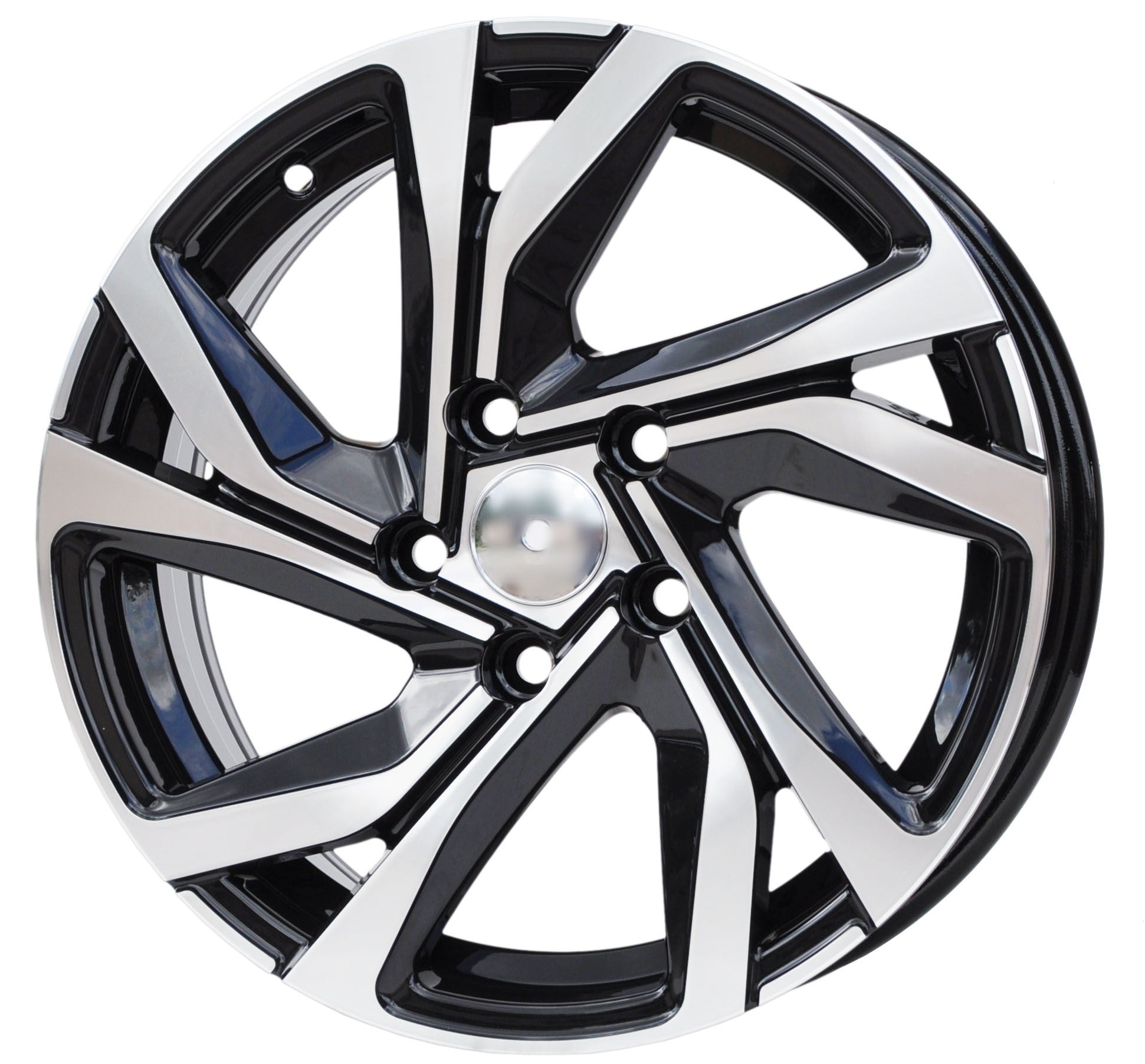 PDW 5762 Alufælge 17" 5x114.3 ET35 – Poleret/sort (sæt á 4)