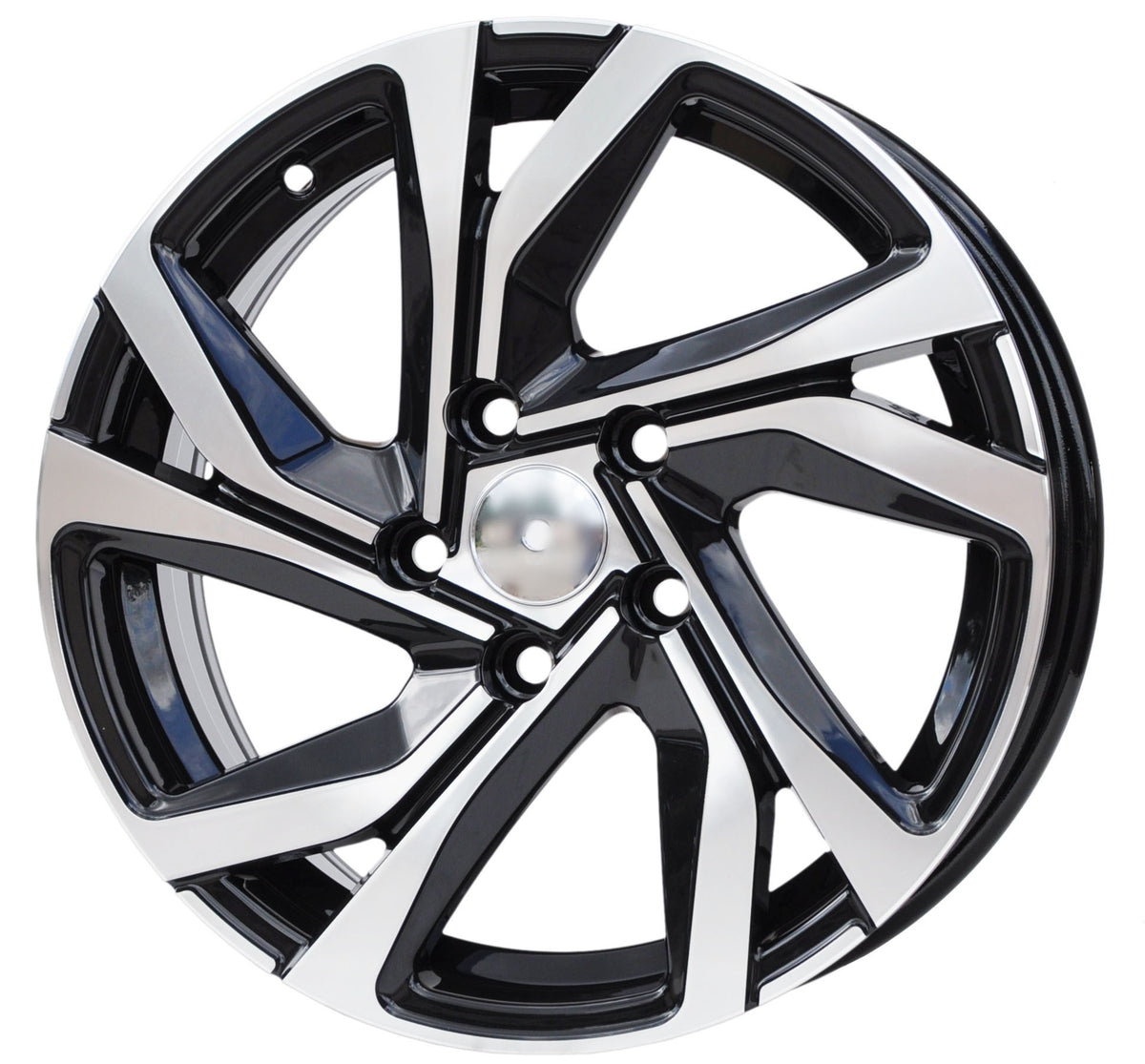 PDW 5762 Alufælge 17" 7J 5x114.3 ET35 – Poleret/sort (sæt á 4)