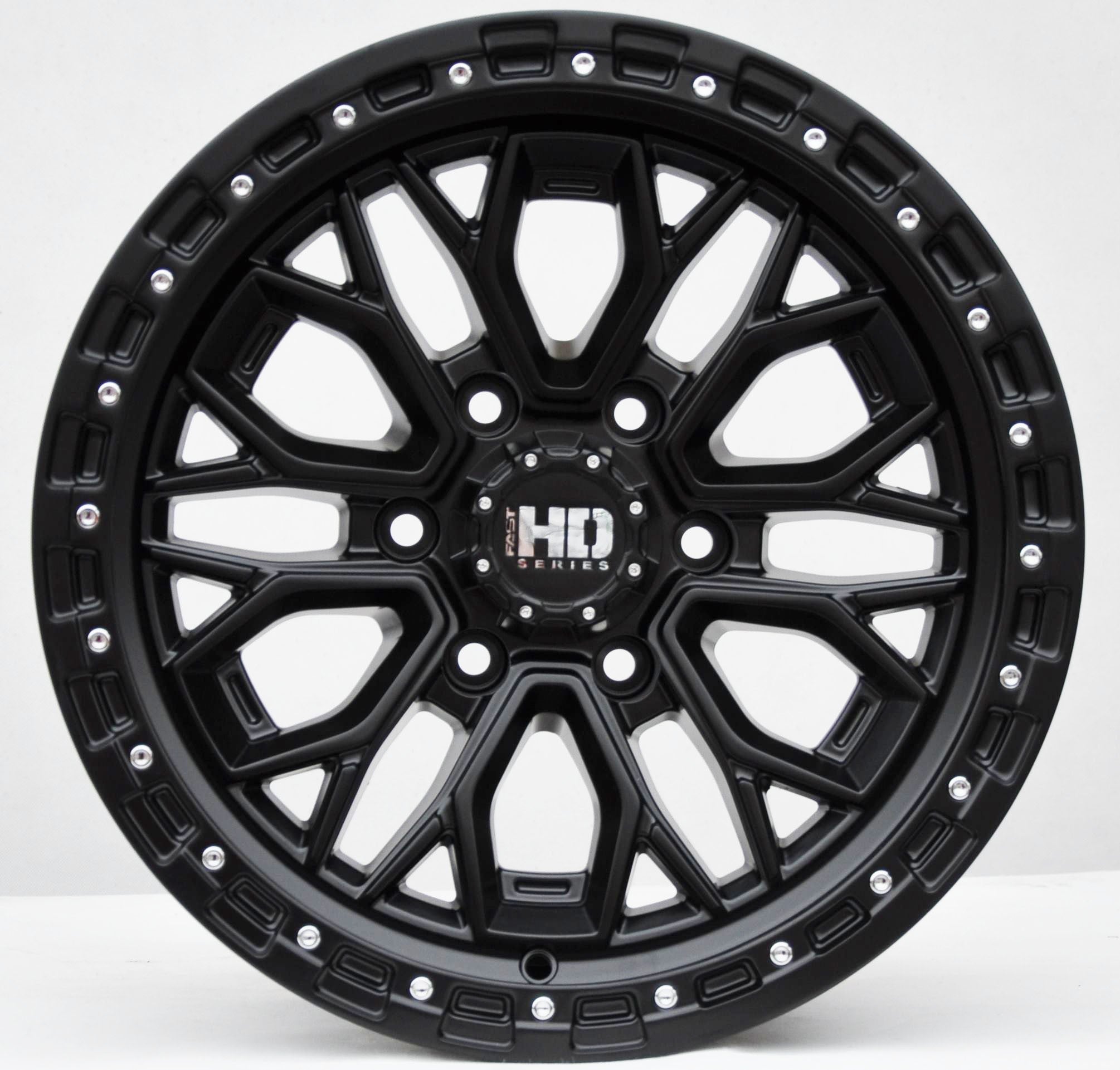 PDW 1972 Alufælge 17" 6x139.7 ET0 – Sort (sæt á 4)