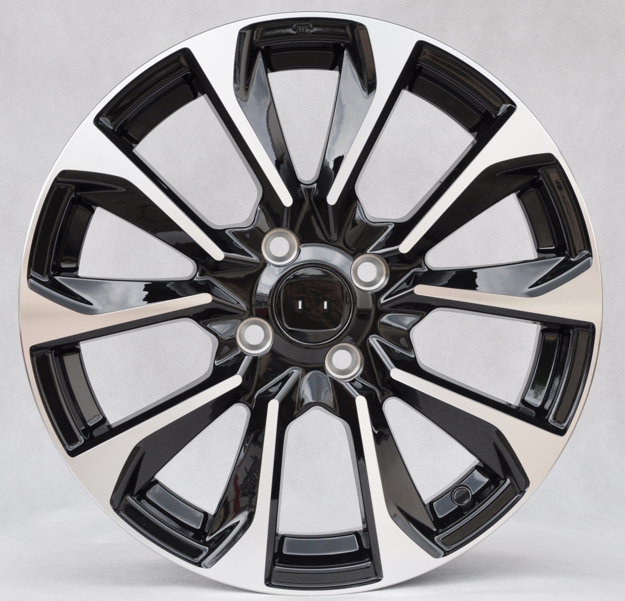 PDW 1666 Alufælge 16" 4x100 ET42 – Poleret/sort (sæt á 4)