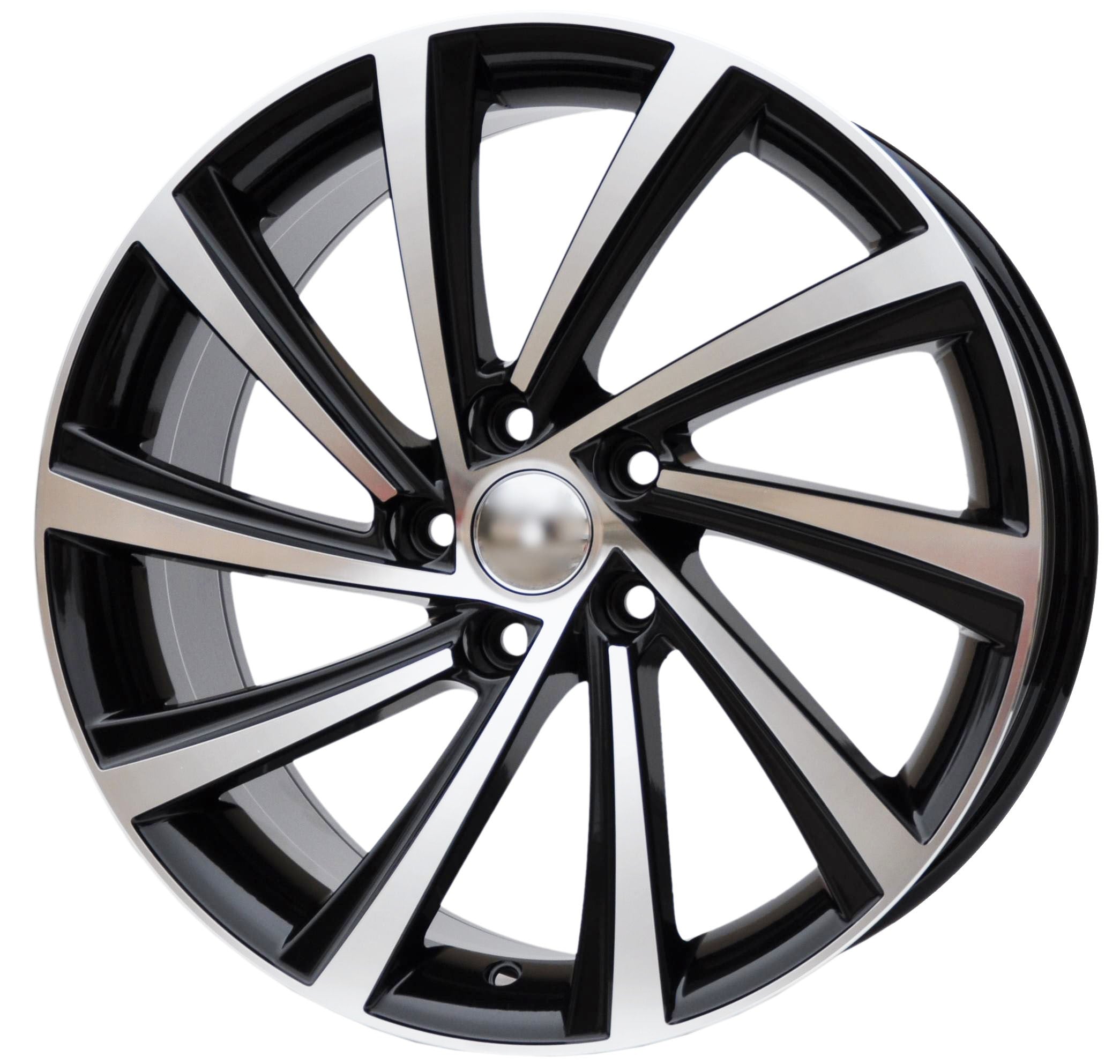 PDW 2403 Alufælge 18" 5x112 ET45 – Poleret/sort (sæt á 4)