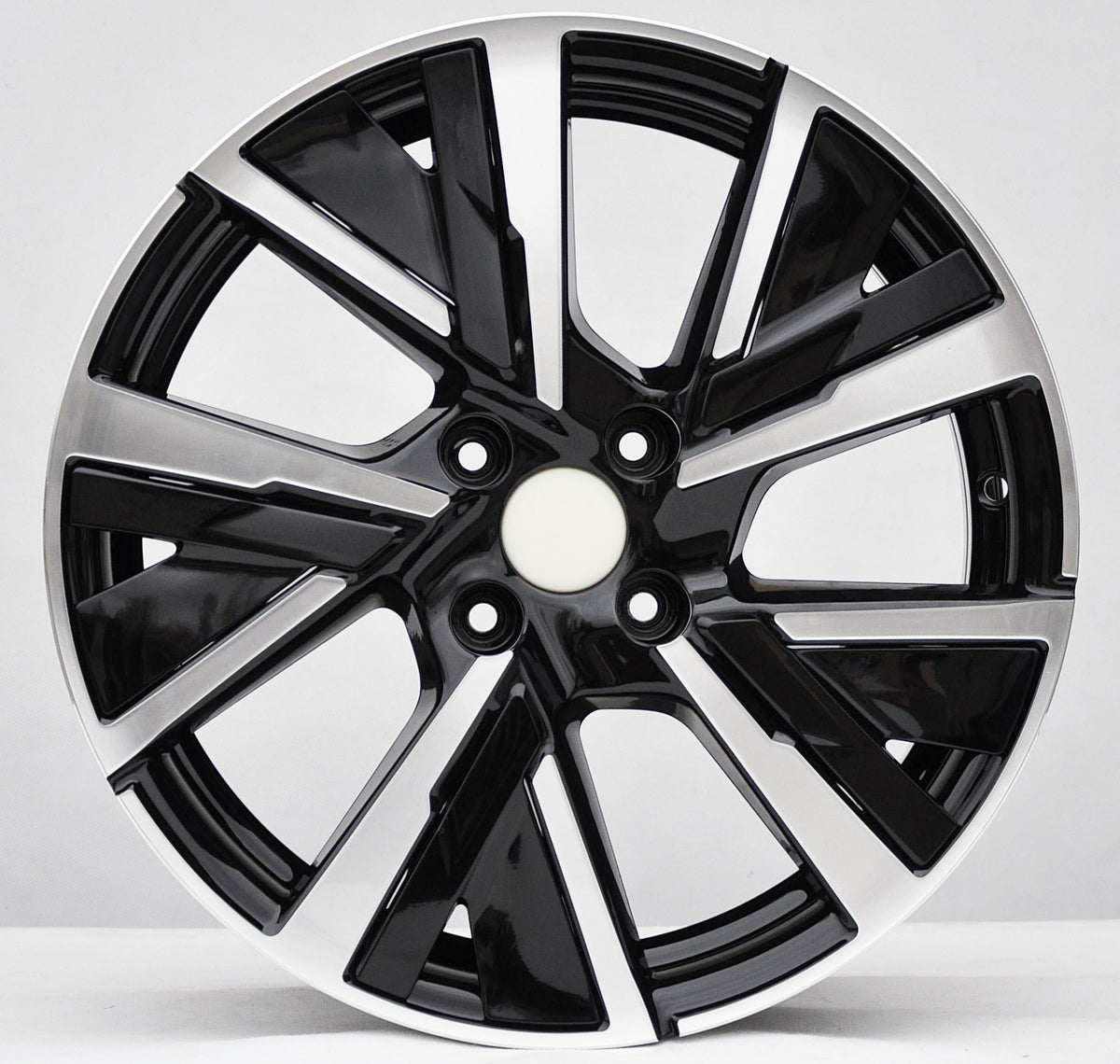 PDW 5906 Alufælge 16" 4x108 ET32 – Poleret/sort (sæt á 4)