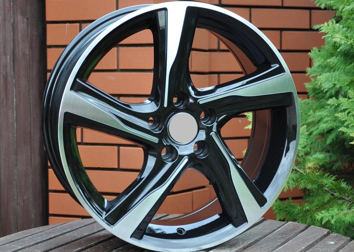PDW 115MB Alufælge 18" 5x108 ET49 – Poleret/sort (sæt á 4)